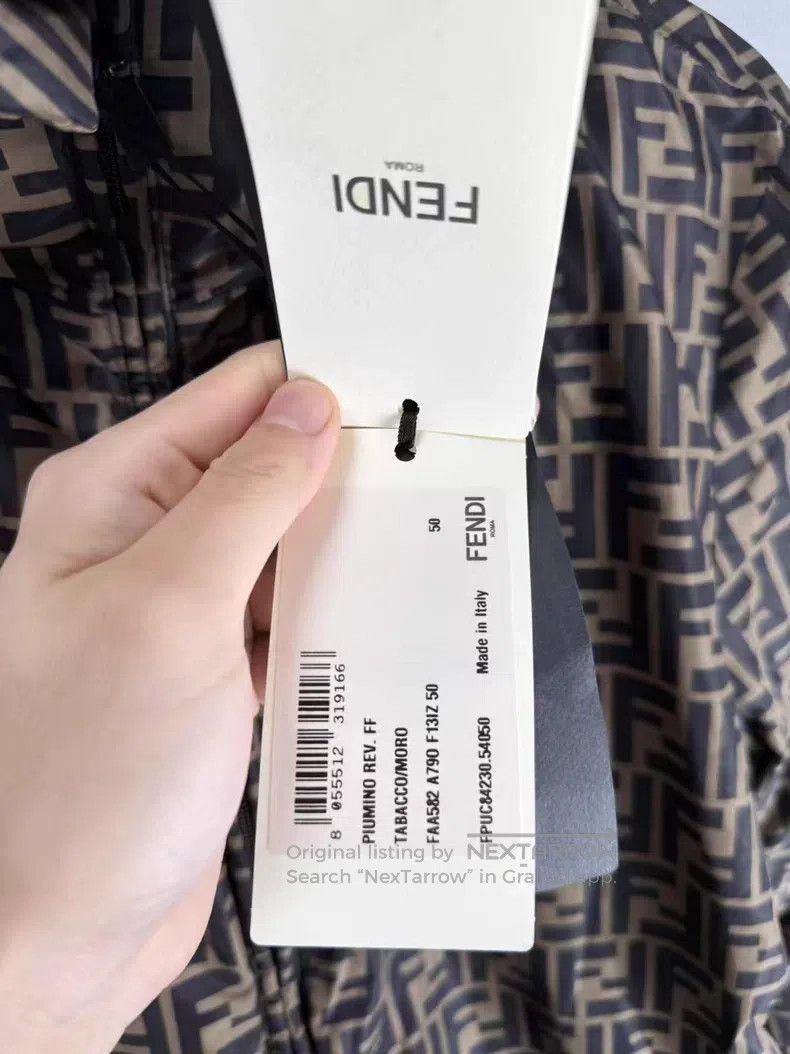 Fendi Fendi Brown double-sided wear hooded down jacket with full Size US M / EU 48-50 / 2 - 8 Thumbnail