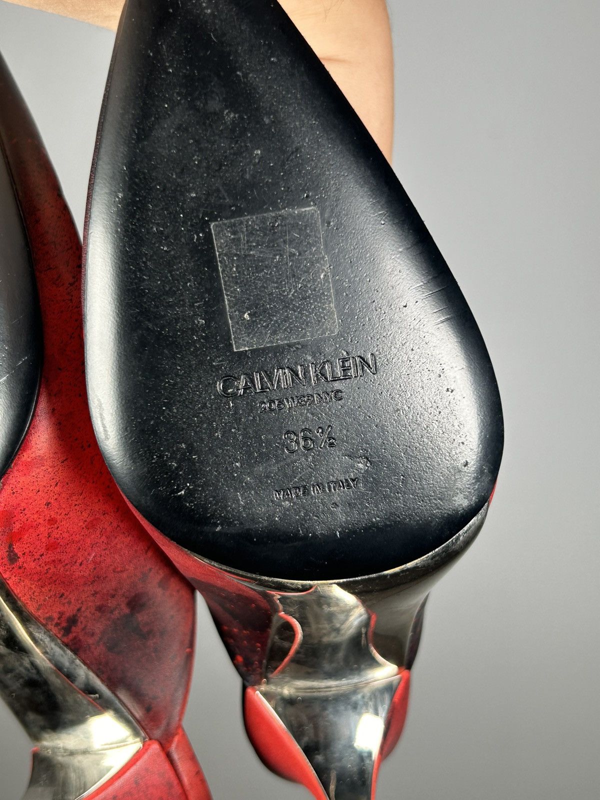 Calvin Klein 205W39NYC Blood Stained pointed toe heels Size US 6.5 / IT 36.5 - 6 Thumbnail