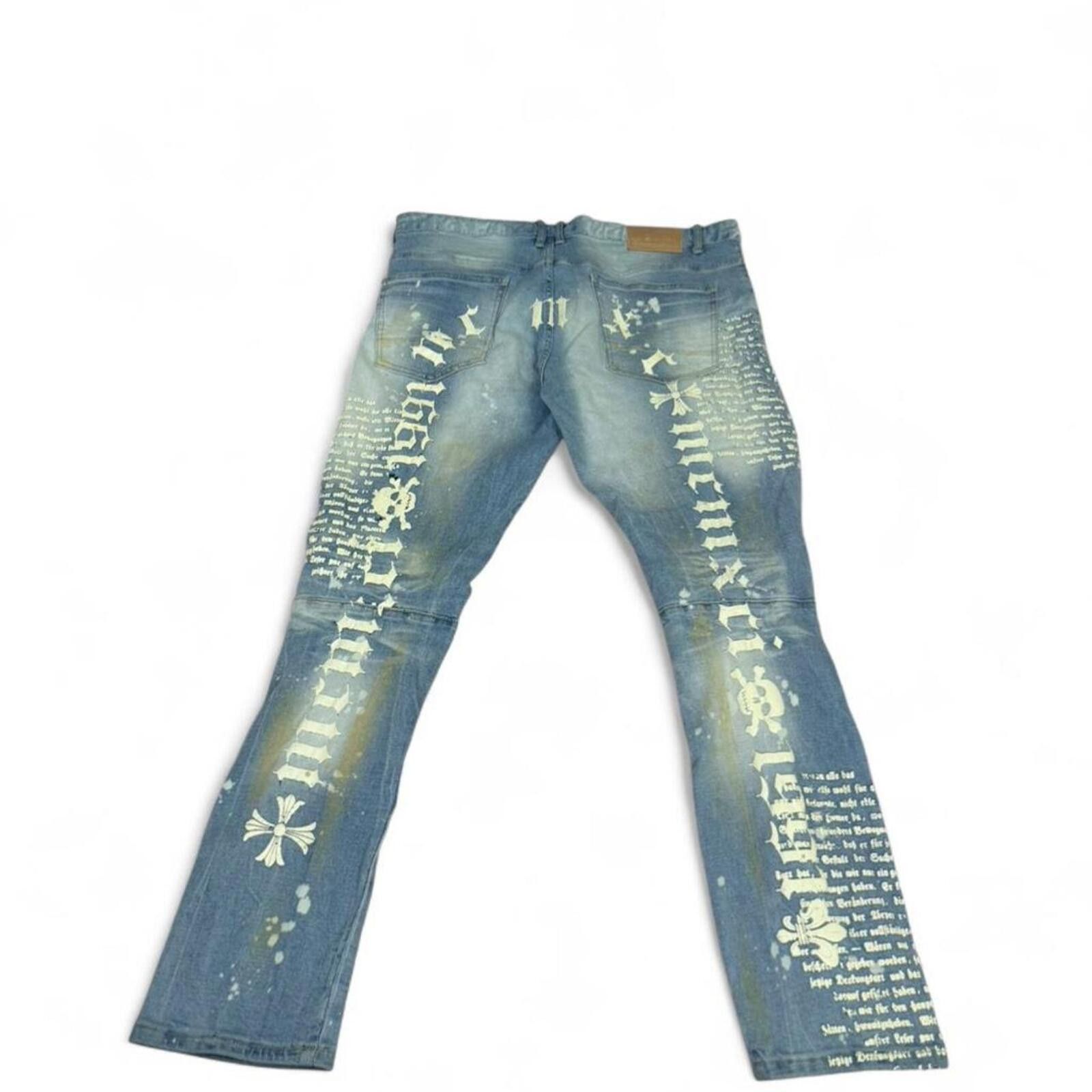 True Religion Smoke Rise Distressed blue jeans with unique design Size US 38 / EU 54 - 1 Thumbnail