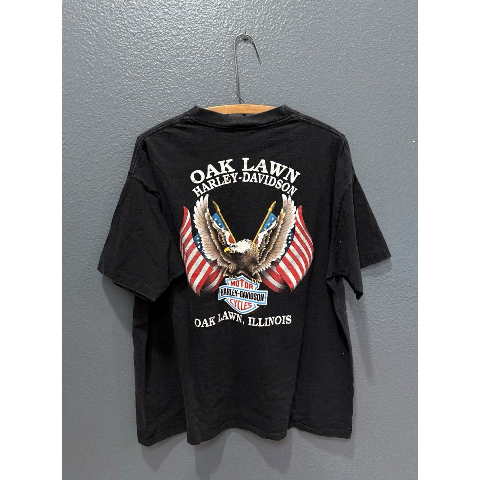 Harley Davidson VINTAGE Harley-Davidson T-Shirt Black XL Men 90s Motorcycle Tee Shirt Mens XL Black Harley-Davidson Shirt Size US XL / EU 56 / 4 - 5 Thumbnail