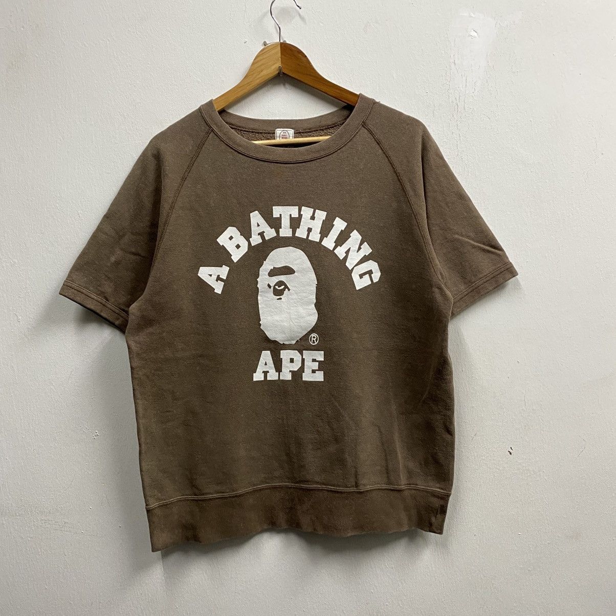 Vintage bape college Short Sleeve Sweatshirts