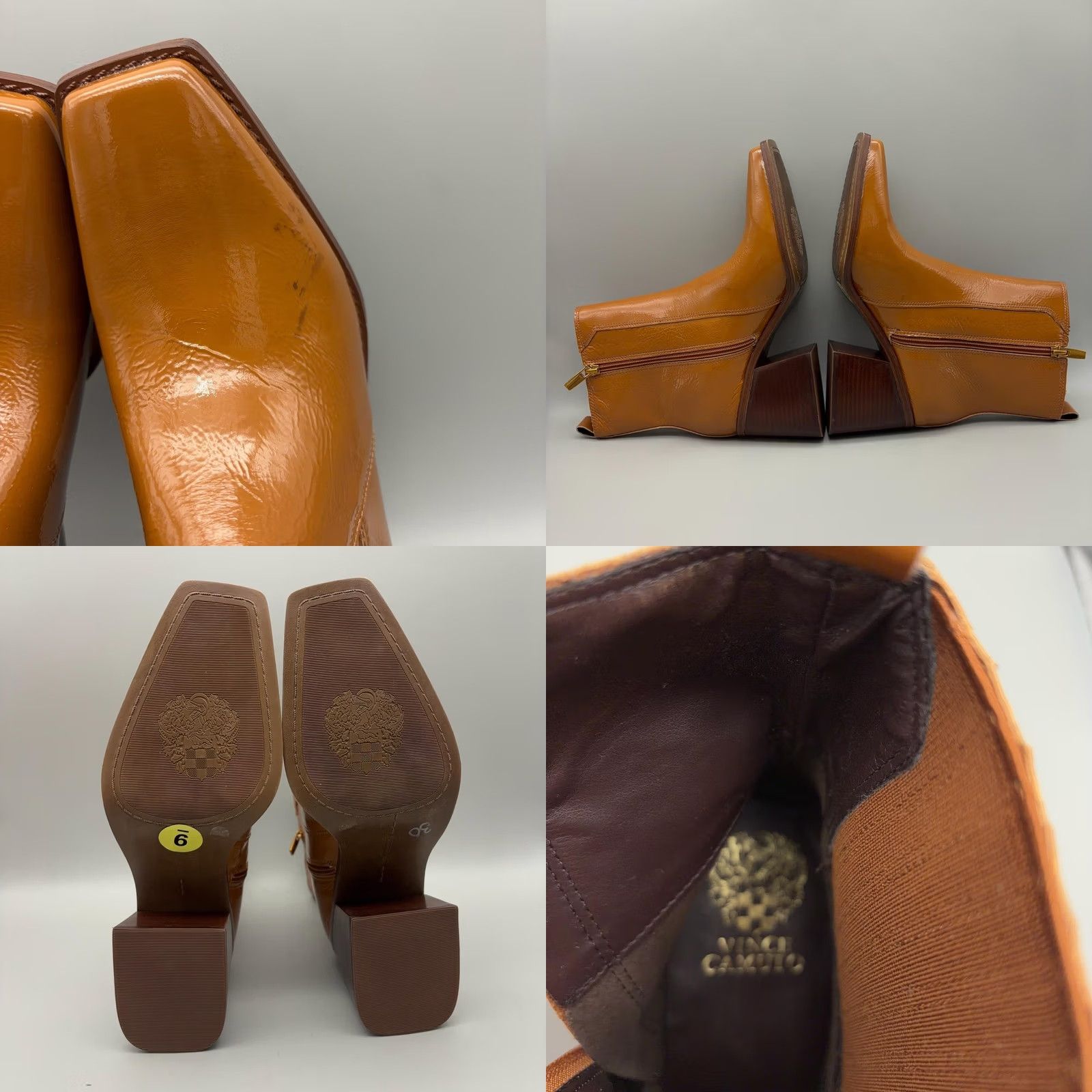 Vince Camuto Vince Camuto Boots Womens 9 Brown VC-SOJETTA Ankle Booties Block Heel Shoes Casual Workwear Square Toe Zip Size US 9 / IT 39 - 8 Thumbnail