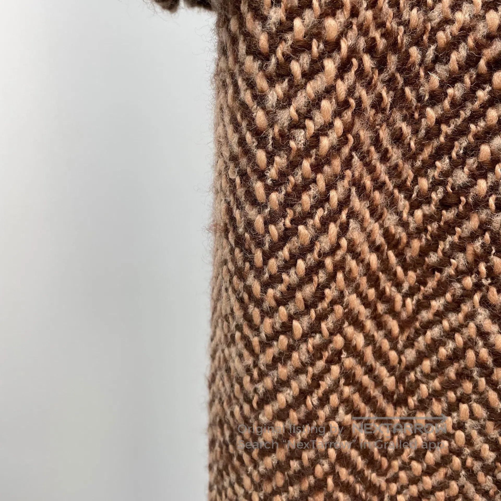 Celine CELINE Herringbone Brown Double Breasted Coat| Size XS / US 0-2 / IT 36-38 - 5 Thumbnail