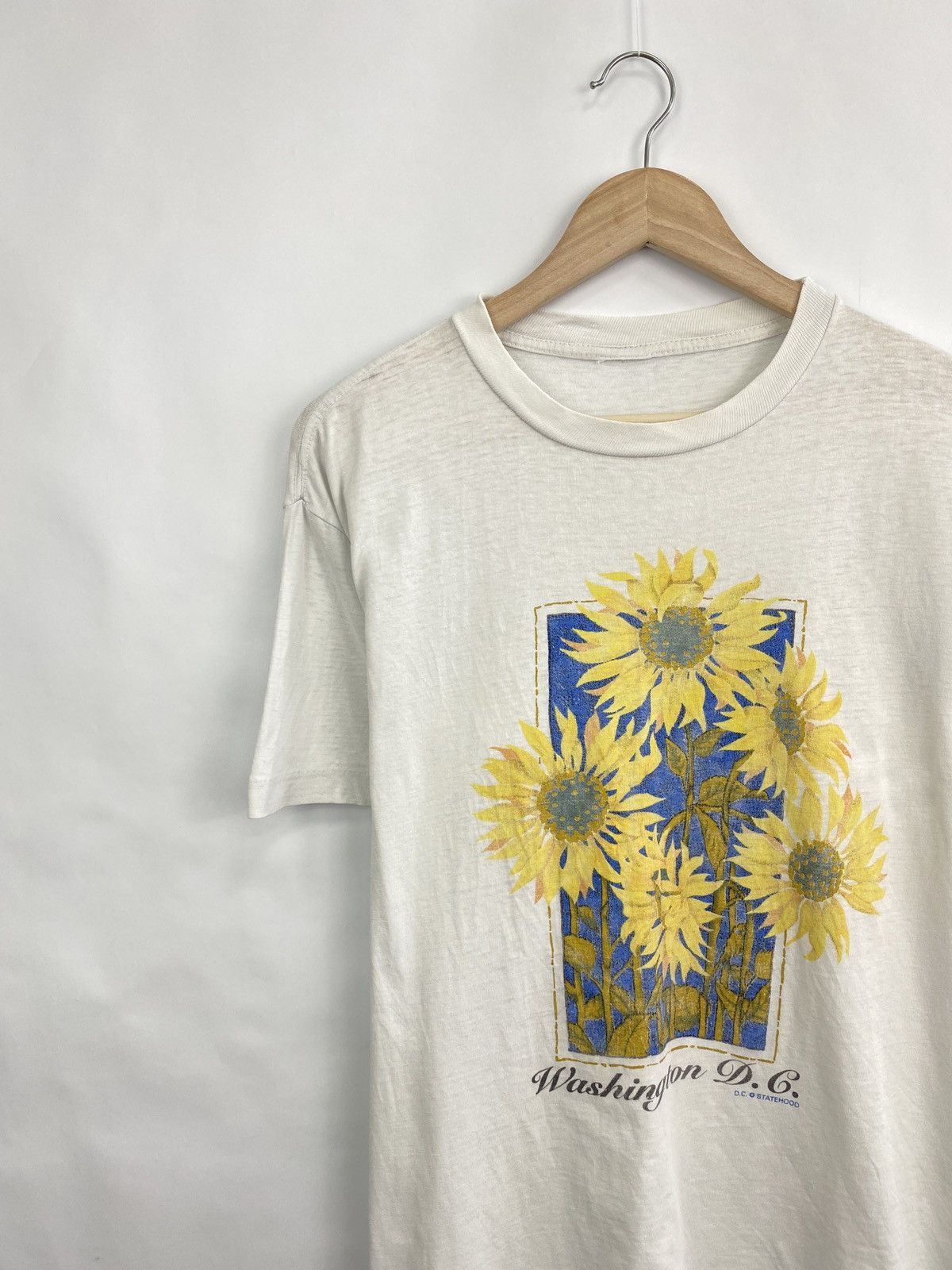 Vintage Vintage 90s Flowers Art Washington D C T-shirt Monet Style Size US M / EU 48-50 / 2 - 2 Thumbnail
