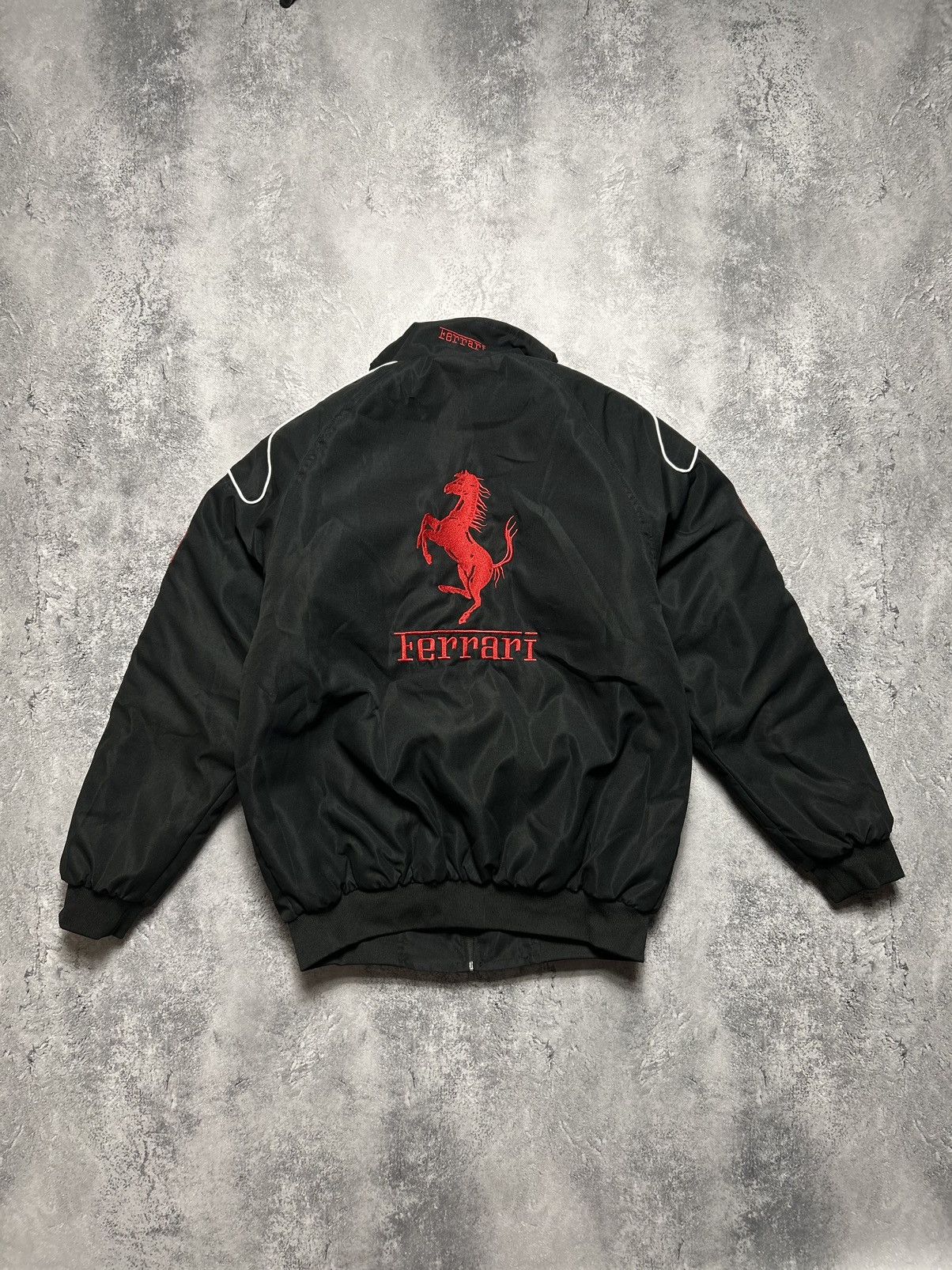 Ferrari × Racing Vintage Racing Ferrari Jacket 1996 Big Logo Schumacher ...