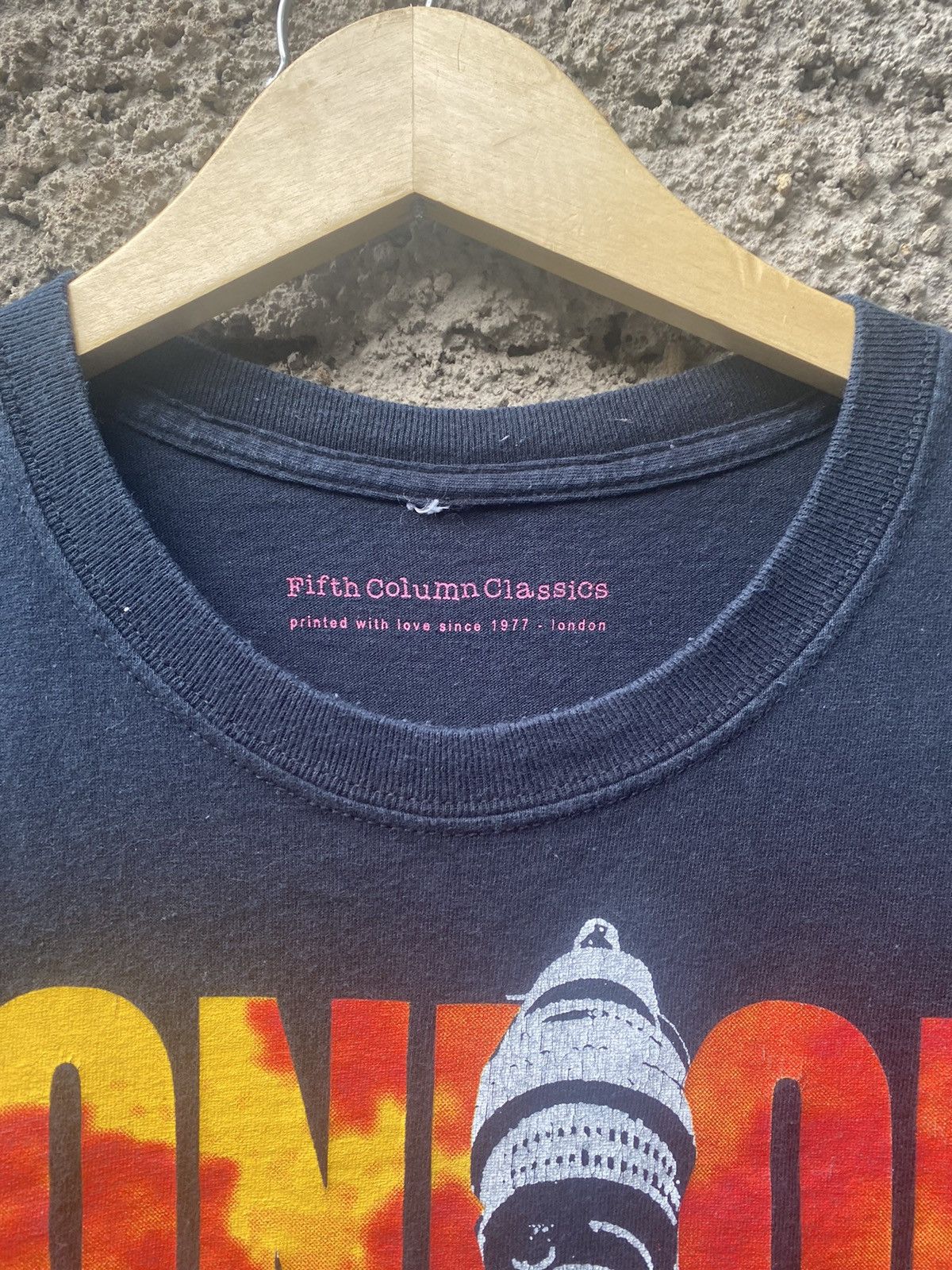 Band Tees Vintage The Clash London Calling Fifth Column,Black flag, Size US L / EU 52-54 / 3 - 2 Thumbnail