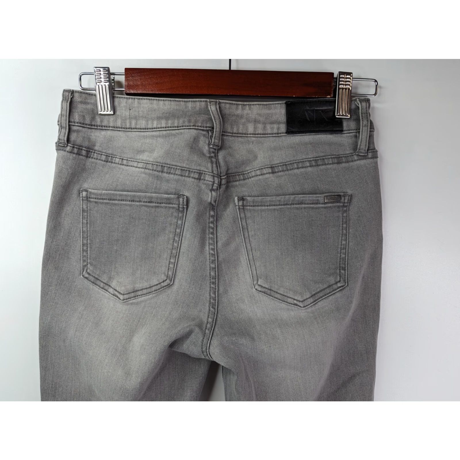 Armani Exchange Armani Exchange Jeans Womens Size 27 Regular Grey Skinny Denim Vintage No Size 27" / US 4 / IT 40 - 6 Thumbnail