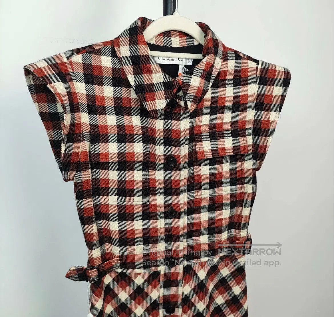 Dior Dior Black and red plaid long woolen dress| Size XXS / US 00 / IT 34 - 5 Thumbnail