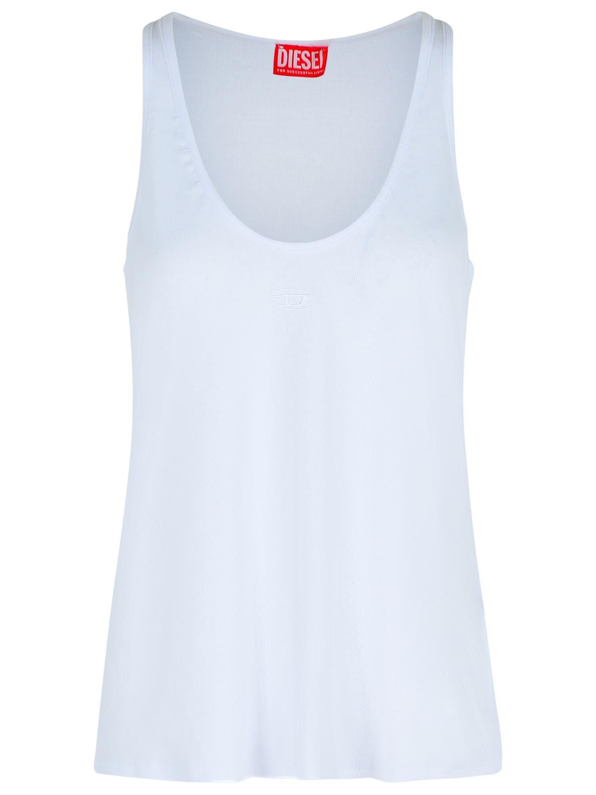 Diesel DIESEL White Cotton Blend Tank Top Size M / US 6-8 / IT 42-44 - 1 Thumbnail
