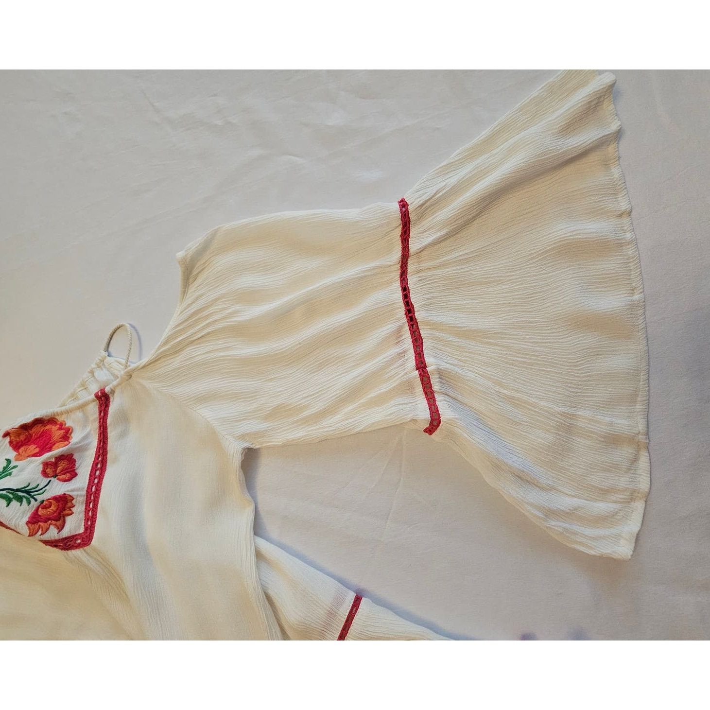 & Other Stories Z&L Europe Embroidered Floral Crinkled Woven Mini Dress M Size M / US 6-8 / IT 42-44 - 14 Thumbnail