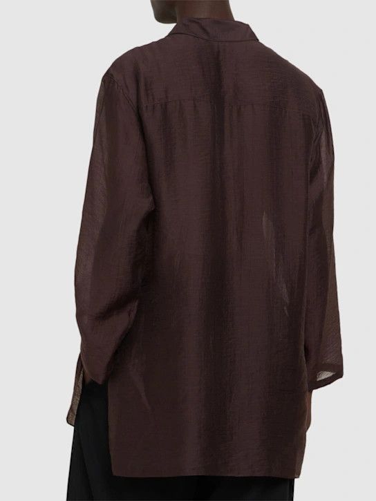 Yohji Yamamoto o1lsvrm0525 Loop Maxi Shirt in Brown Size US M / EU 48-50 / 2 - 4 Thumbnail