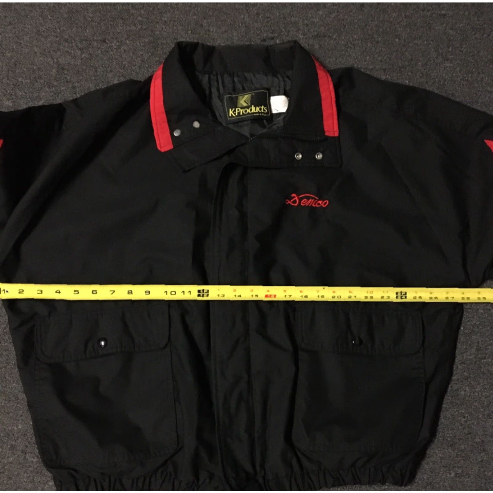 Vintage VINTAGE K-Products Demco Striped Jacket XL USA Bomber Jacket Men Black 80s 90s Grunge Mechanic Biker Rock Retro USA Theme Western 80s 90s Size US XL / EU 56 / 4 - 6 Thumbnail
