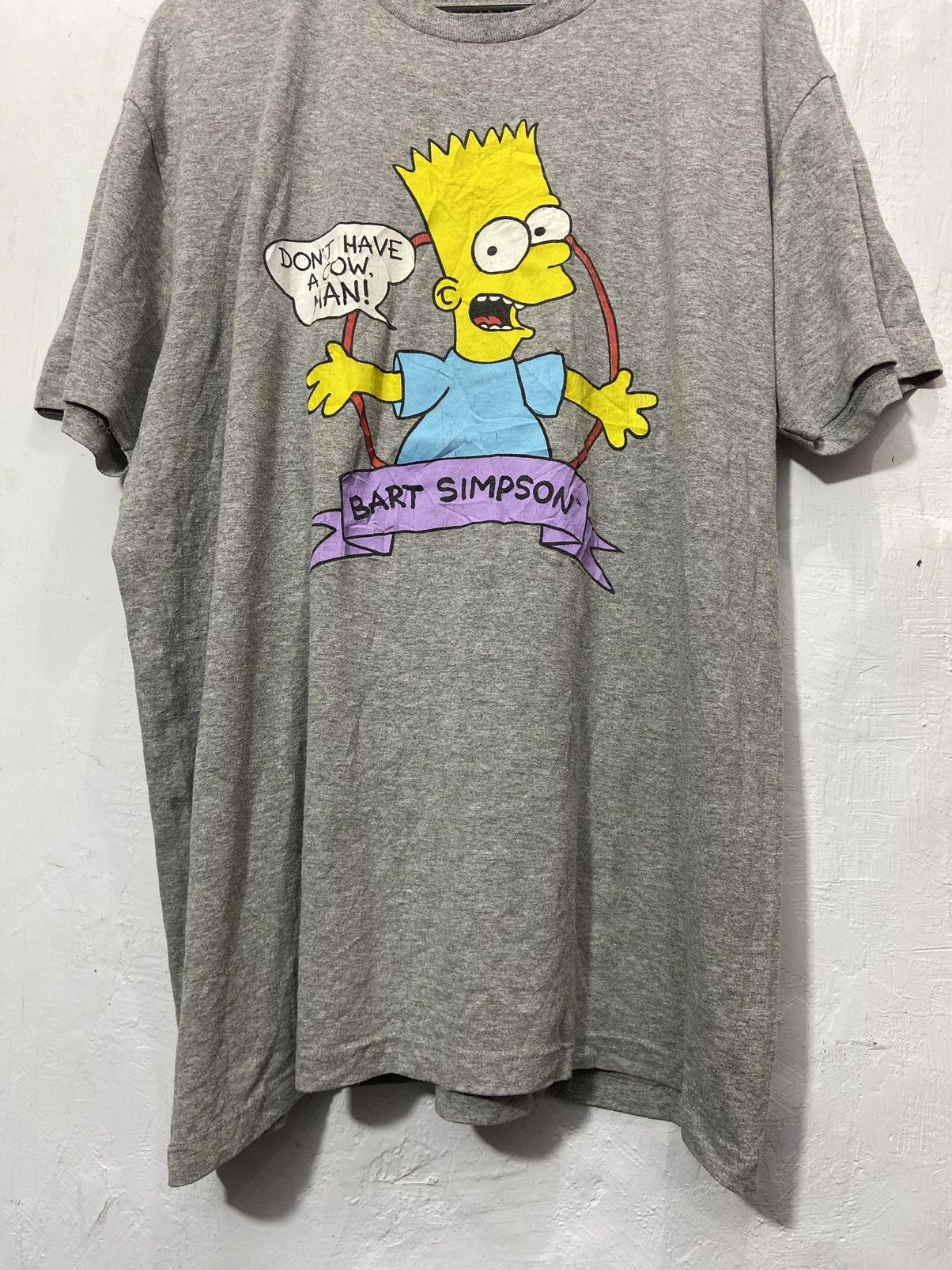 Cartoon Network × The Simpsons × Vintage Vintage The Bart Simpson Dont Have A Cow, Man Tshirt Size US XL / EU 56 / 4 - 3 Thumbnail