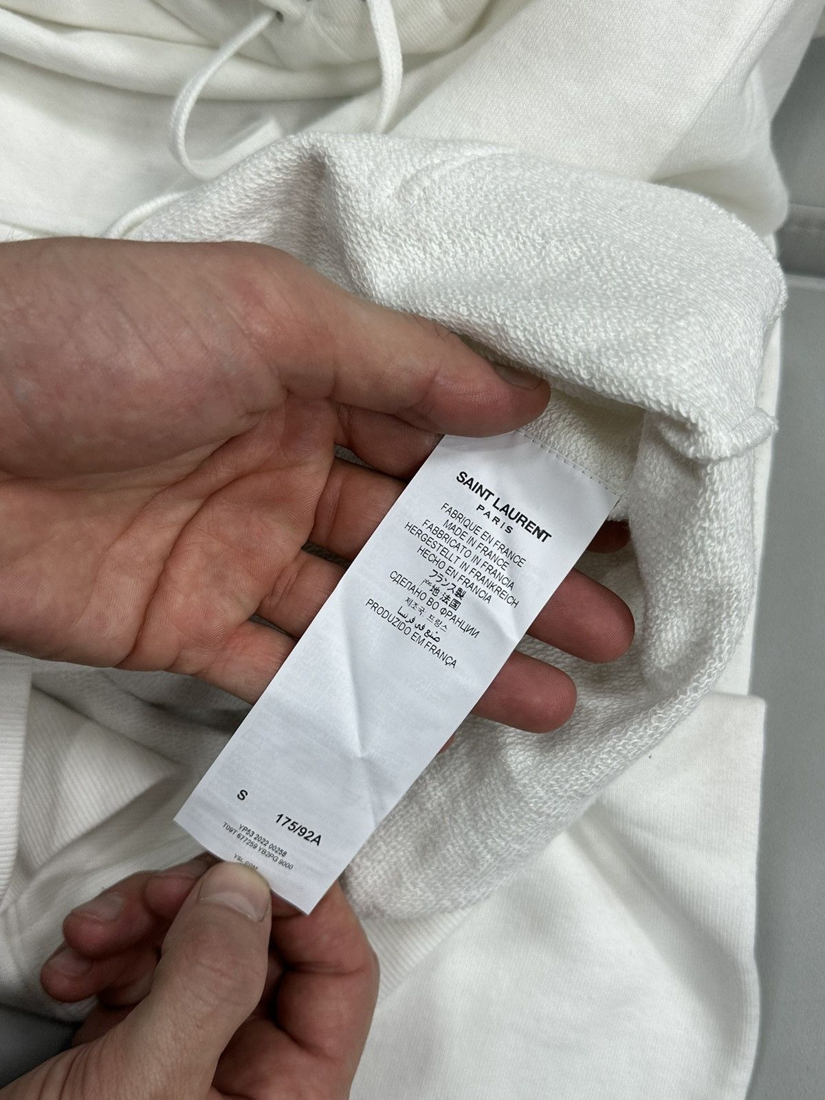 Saint Laurent Paris NEW Saint Laurent Hoodie White Small Logo Sizes S/L France Size US S / EU 44-46 / 1 - 5 Thumbnail