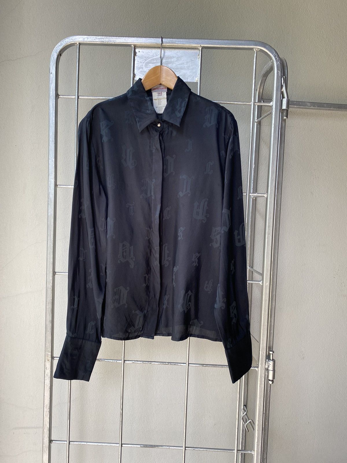 Versace VERSACE CLASSIC Rayon Black Shirt Size M / US 6-8 / IT 42-44 - 18 Thumbnail