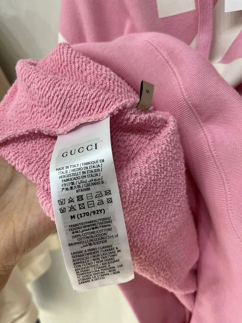 Gucci Gucci Pink Lettered Hoodie-2505 Size M / US 6-8 / IT 42-44 - 7 Thumbnail