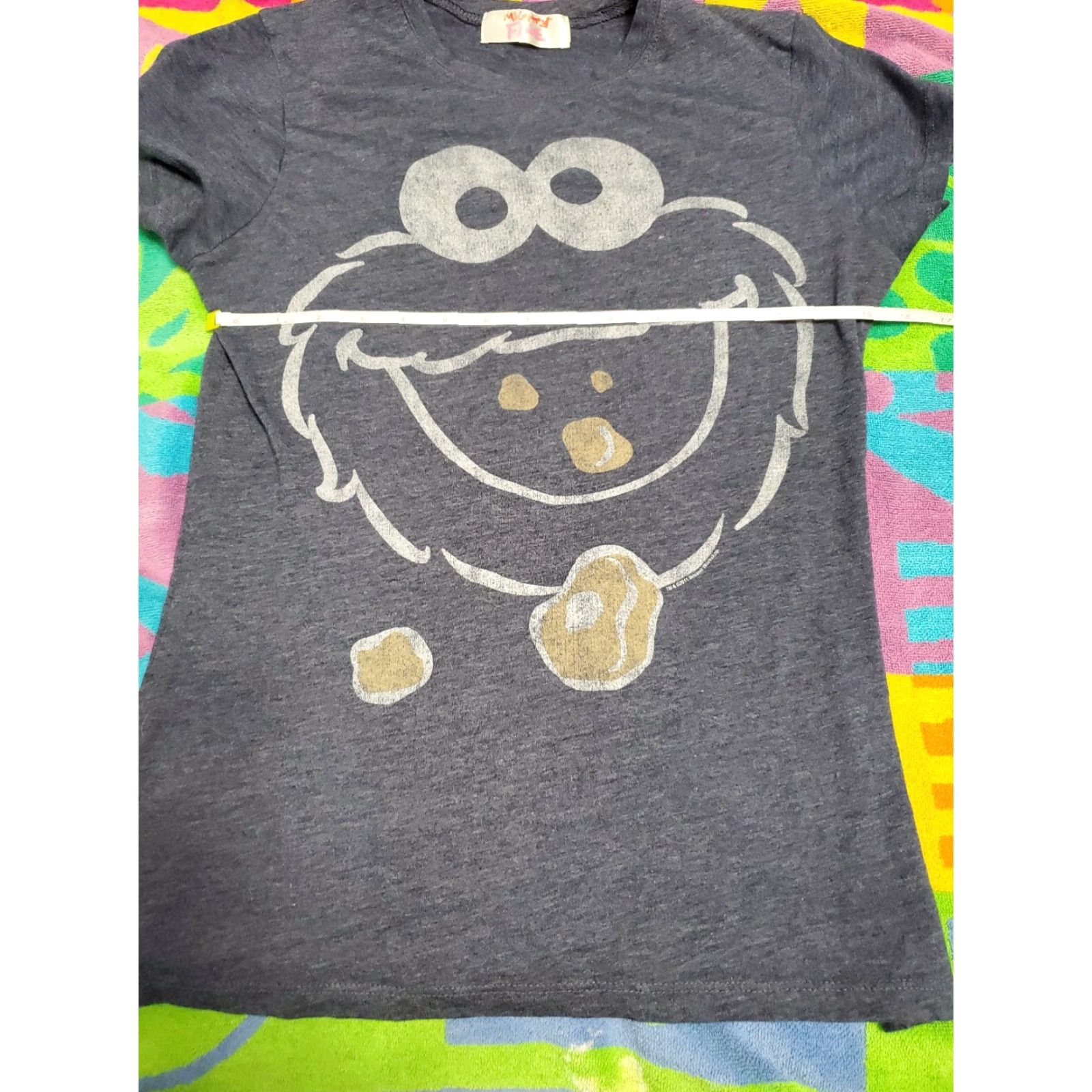 Vintage Mighty Fine Cookie Monster Sesame Street Graphic Short Sleeve T-Shirt M Women Blue Size M / US 6-8 / IT 42-44 - 6 Thumbnail
