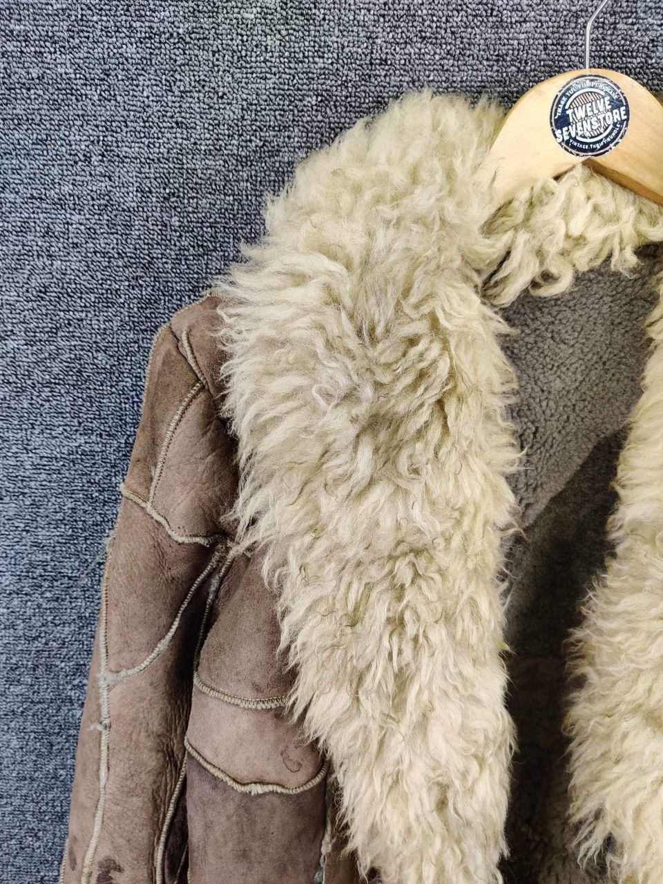Leather Vintage Patchwork Boro Faux Fur Leather Jacket Size US M / EU 48-50 / 2 - 6 Thumbnail