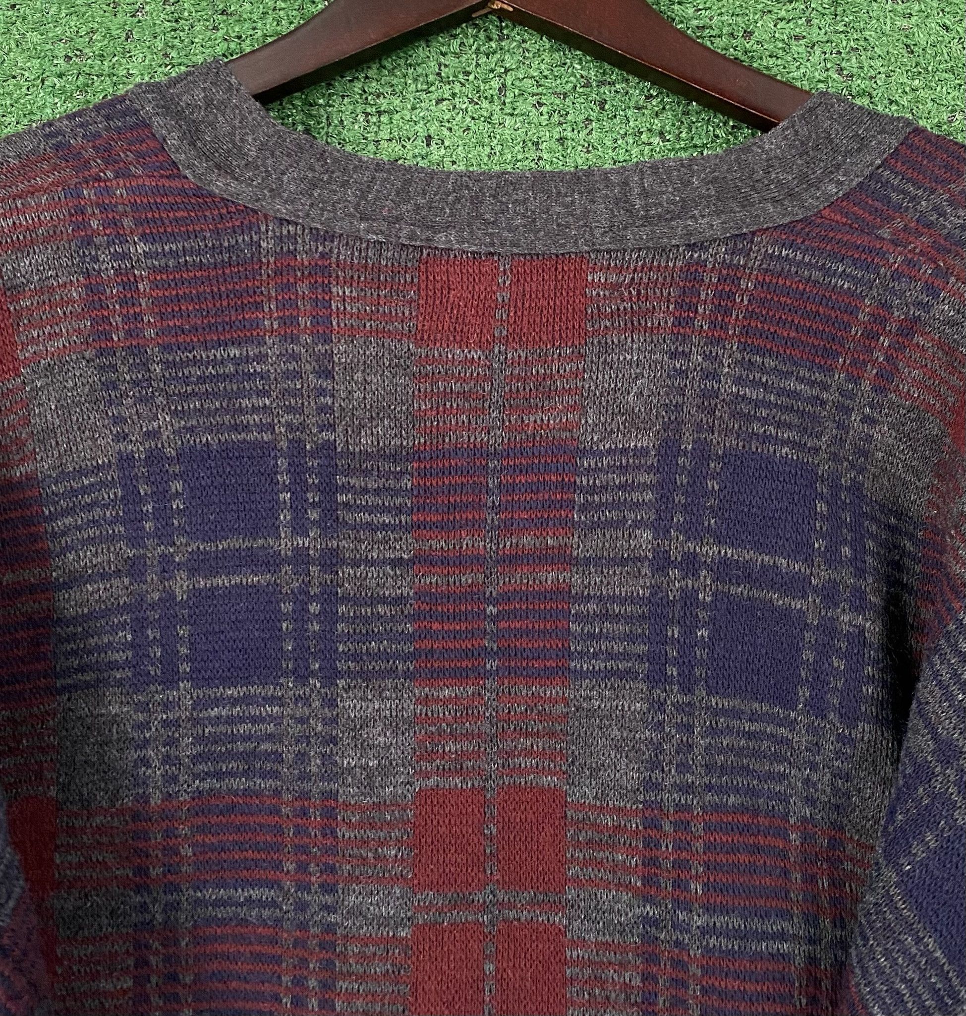 Vintage 90’s Savile Row Patterned Knit Cardigan Sweater Men’s Large Size US L / EU 52-54 / 3 - 6 Thumbnail