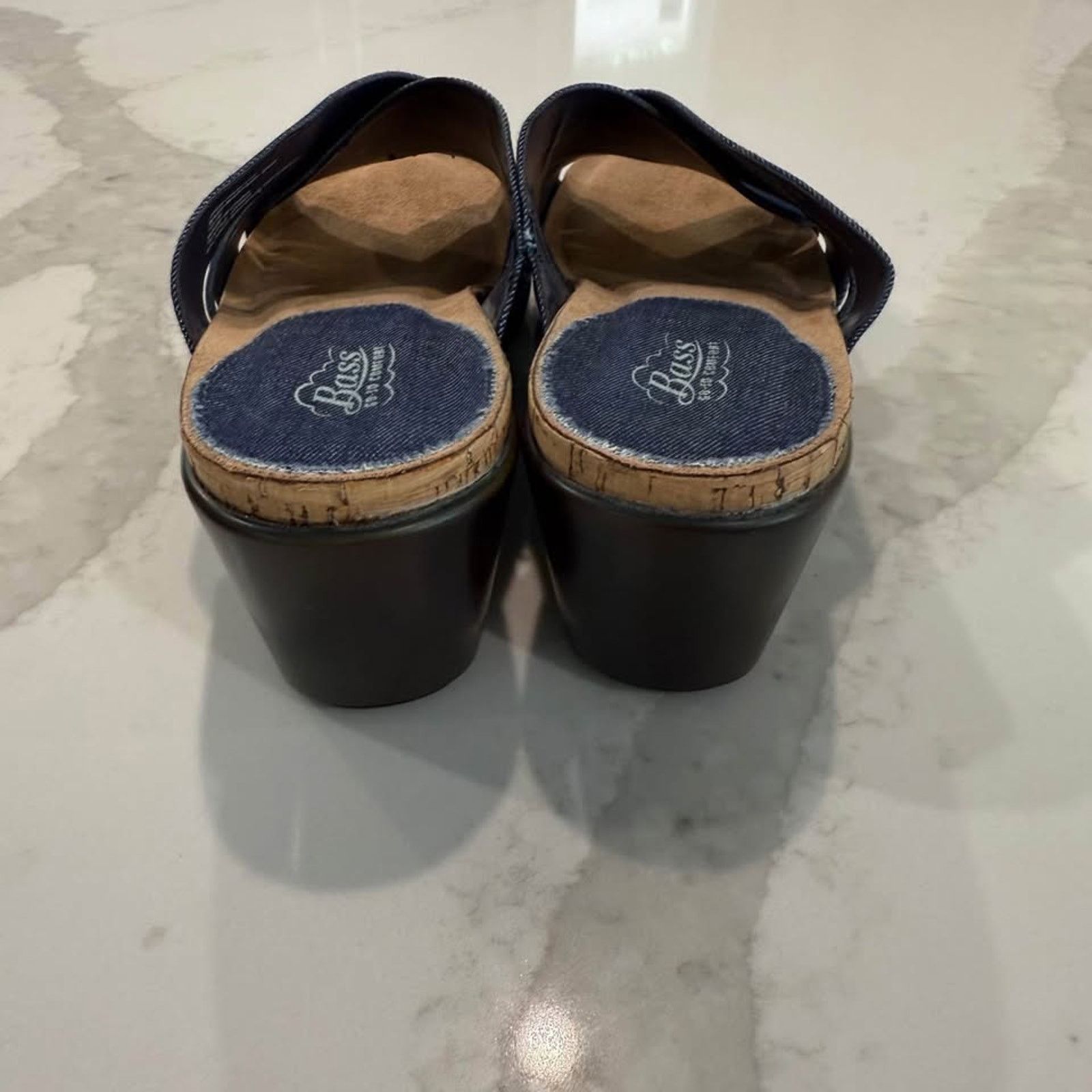 G.H. Bass & Co. G.H. Bass & Co. MaryAnn Denim Wedge Sandal Womens 8.5M Size US 8.5 / IT 38.5 - 3 Thumbnail