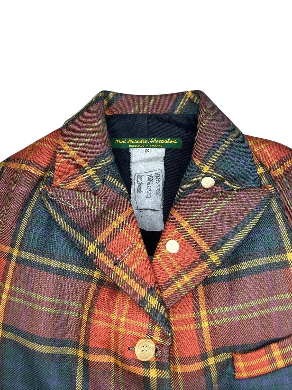 Paul Harnden Shoemakers Wool Tartan Blazer Size XS / US 0-2 / IT 36-38 - 3 Thumbnail