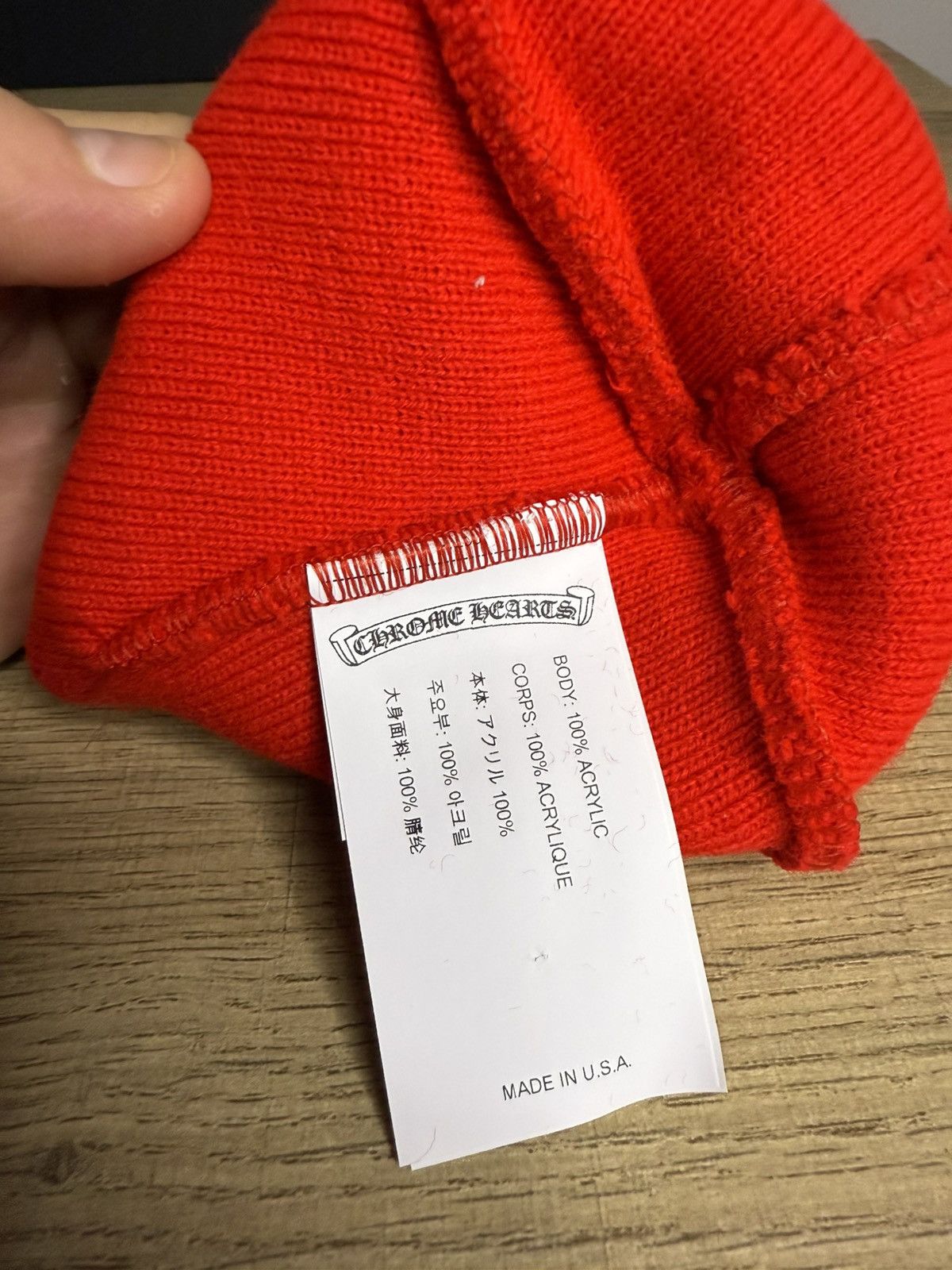 Chrome Hearts Chrome Hearts Red Beanie Size ONE SIZE - 2 Thumbnail