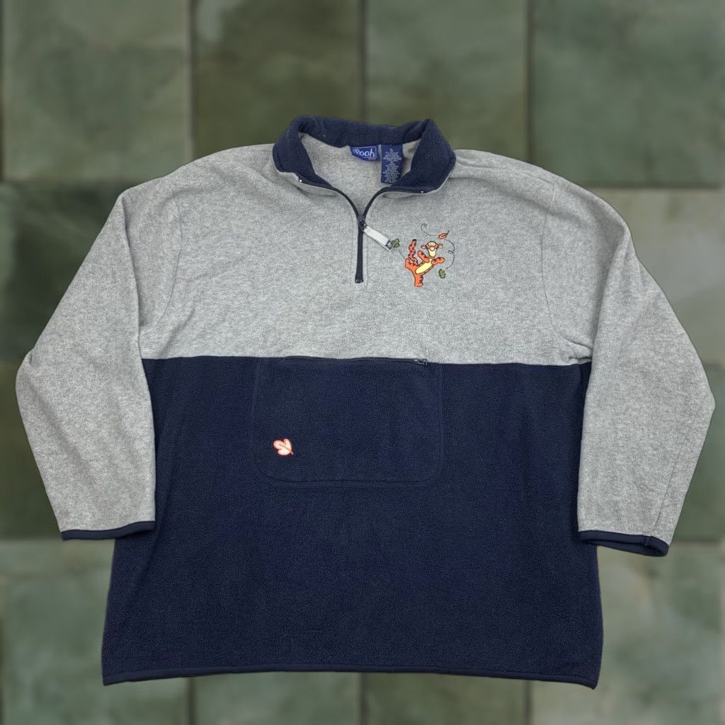 Vintage VINTAGE Winnie the Pooh Tigger Fleece Jacket Womens XL Blue Gray Fall Winter 90s Size XL / US 12-14 / IT 48-50 - 1 Thumbnail
