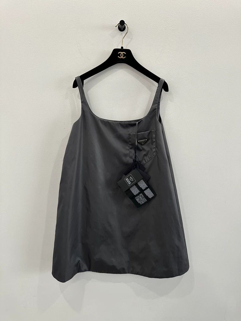 Prada Prada Tang Yan's same style gray-blue triangle sling dress Size XS / US 0-2 / IT 36-38 - 1 Thumbnail