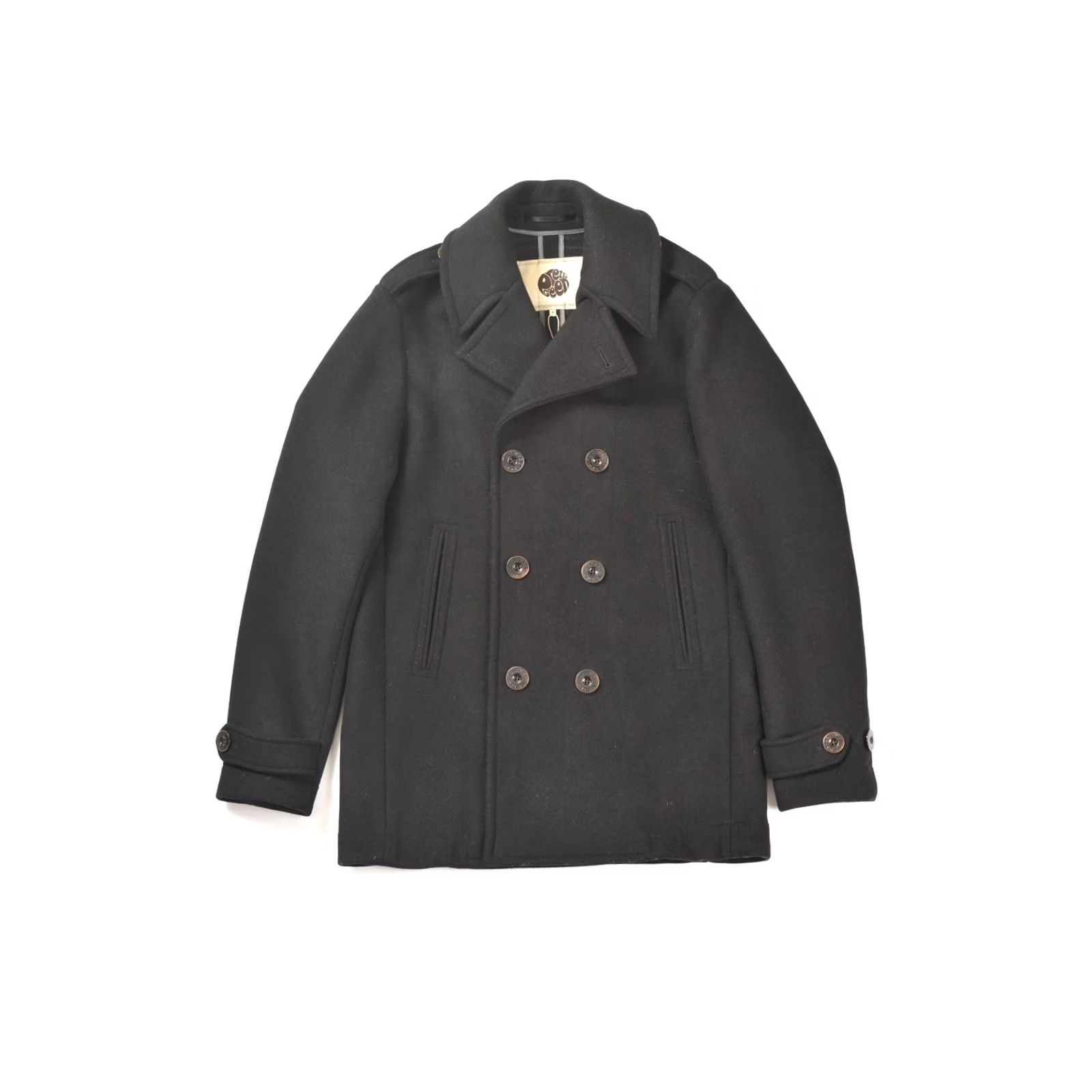 Pretty Green Pretty Green Double Breasted Wool Blend Pea Coat Women M Black Size M / US 6-8 / IT 42-44 - 2 Thumbnail