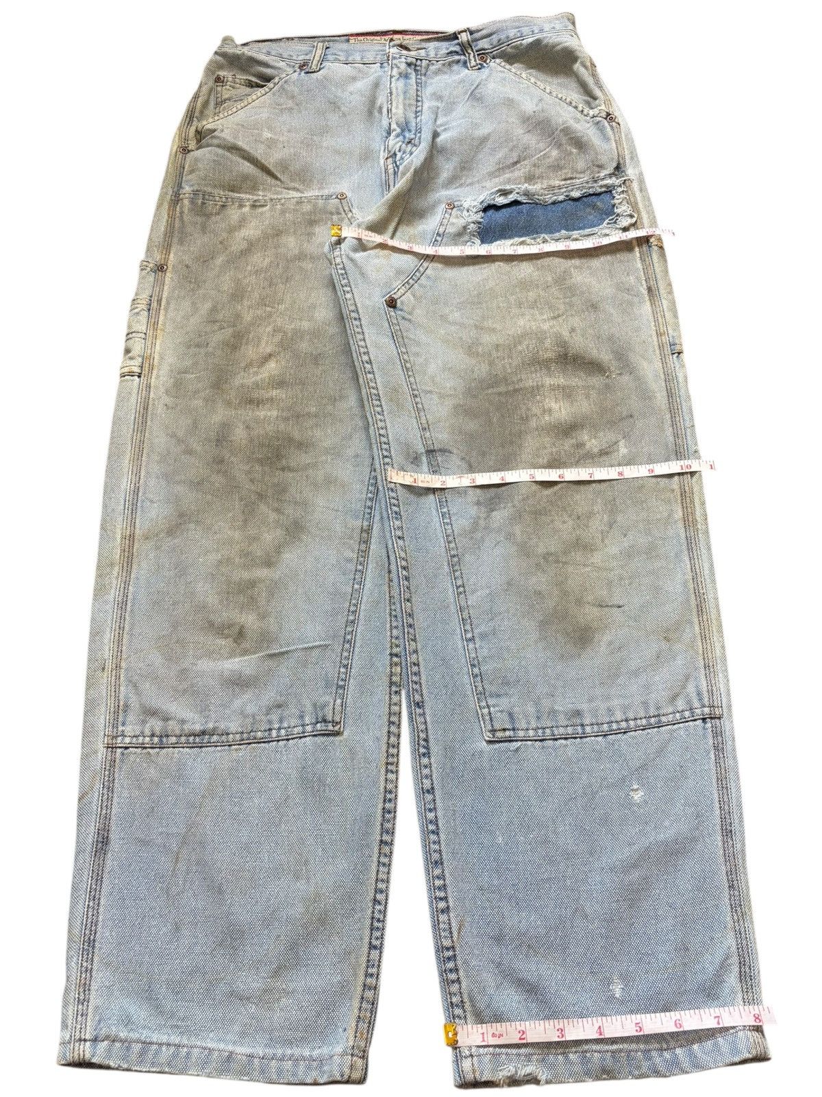 Arizona Jean Co. Vintage Arizona Double Knee Distress Carpenter Jeans Size US 31 - 8 Thumbnail
