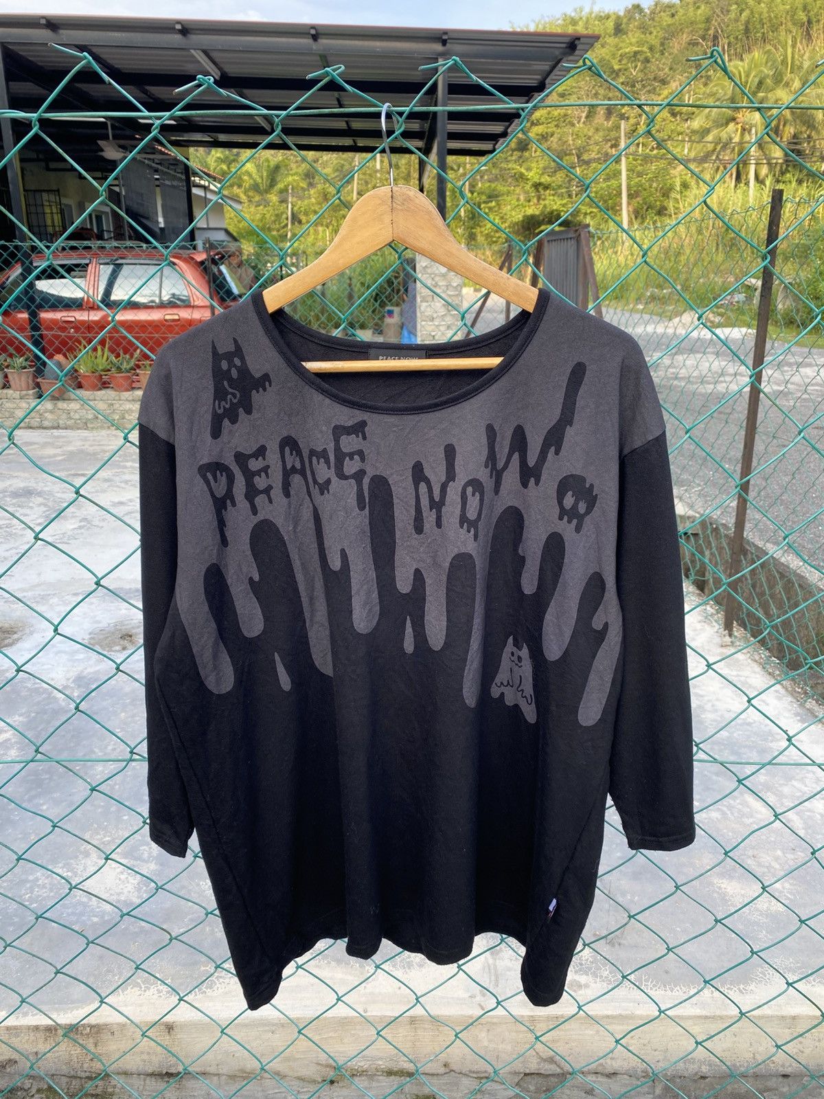 Seditionaries black peace now gothic style 3/4 sleeve tee Size L / US 10 / IT 46 - 1 Thumbnail