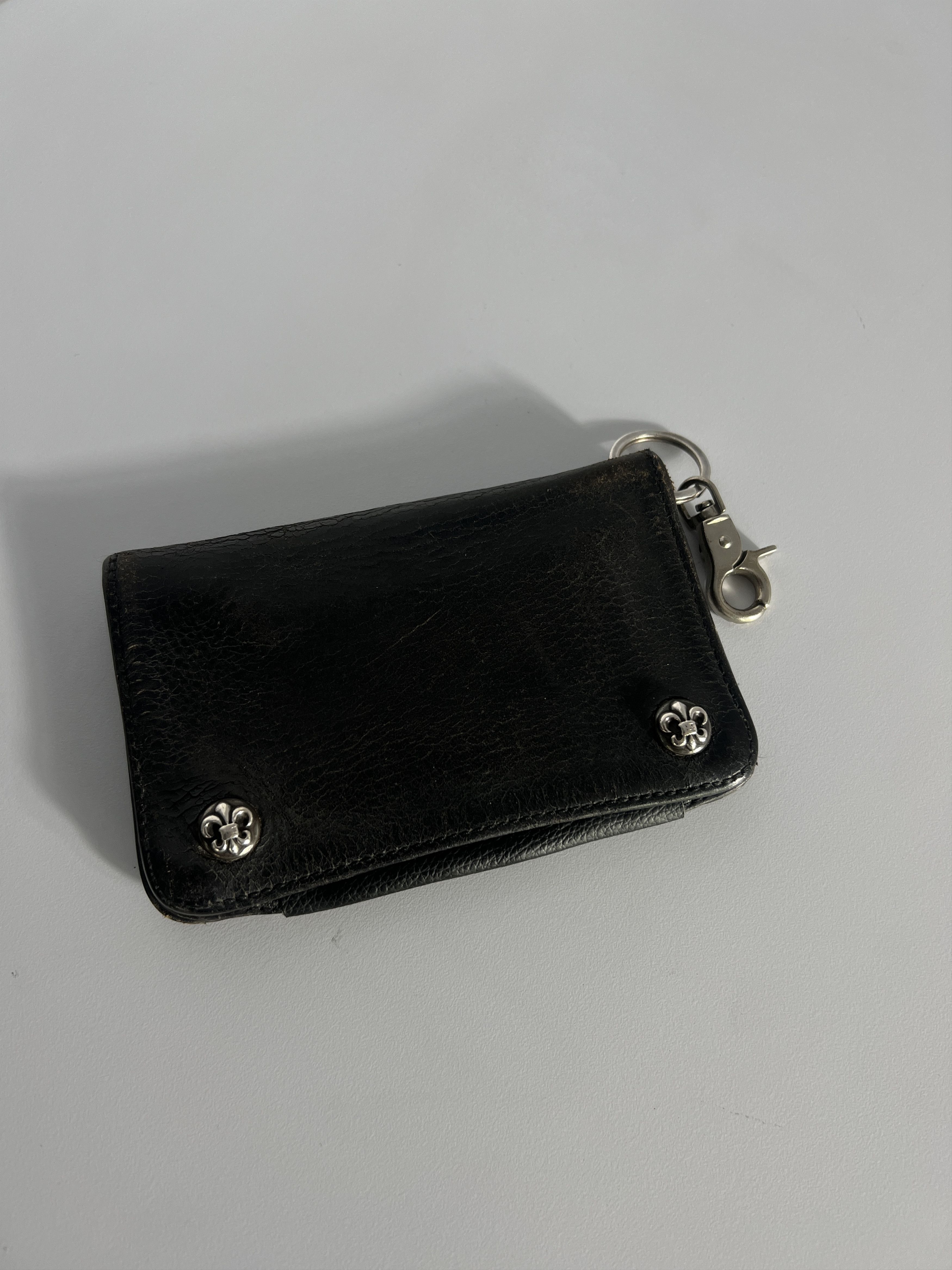 Chrome Hearts Chrome Hearts 1Zip Flare Button Strap Wallet Black Leather Size ONE SIZE - 1 Thumbnail