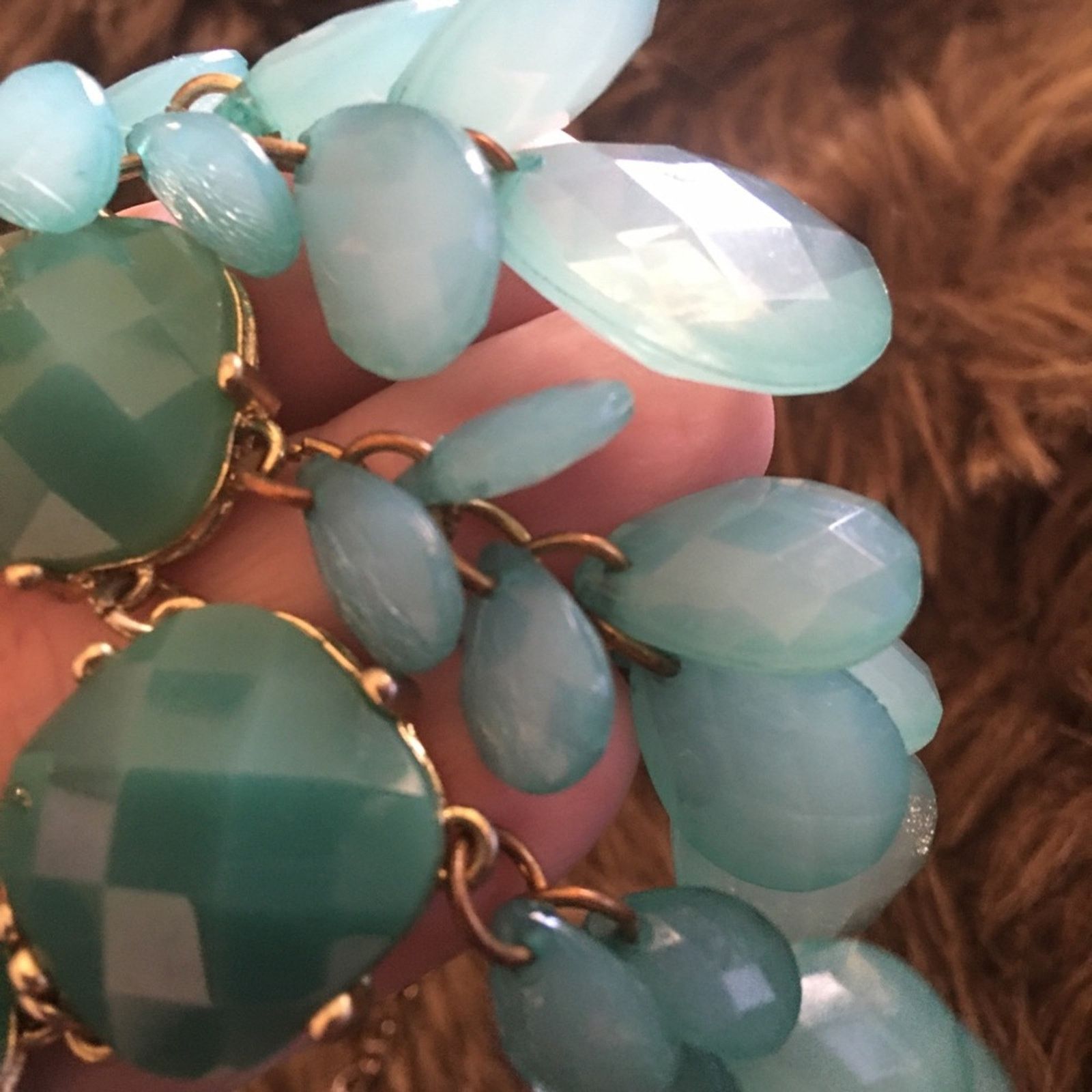 Jewelry Ocean tone faceted chandelier style necklace Size ONE SIZE - 7 Thumbnail