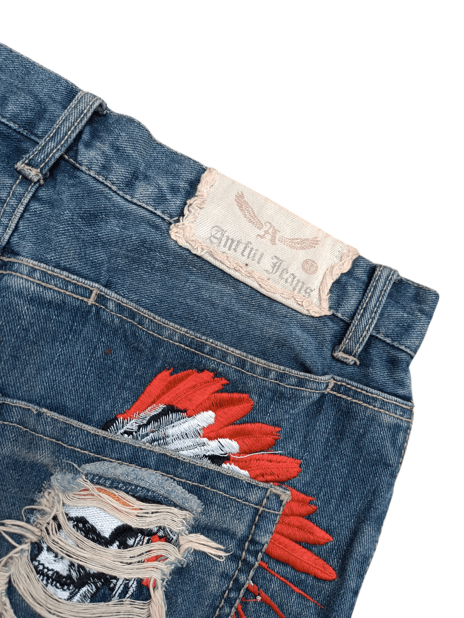 Japanese Brand Flare Distressed Jeans Antful Nylaus Embroidery Jeans Size US 32 / EU 48 - 10 Thumbnail
