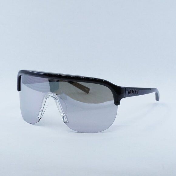 Gucci GG1645S 003 Sunglasses Black Shield Frame