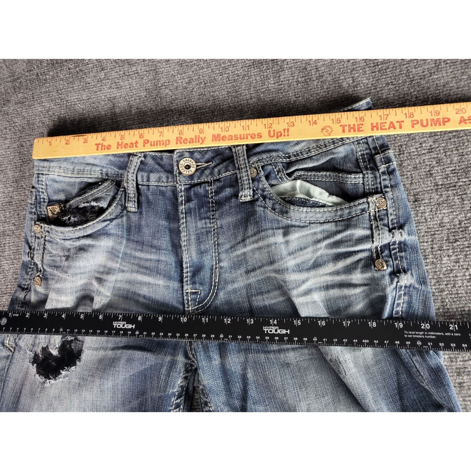 Salvage Salvage Mayhem Buckle Jeans Men Sz 33R Straight SLVG 23-460 Size US 33 - 4 Thumbnail