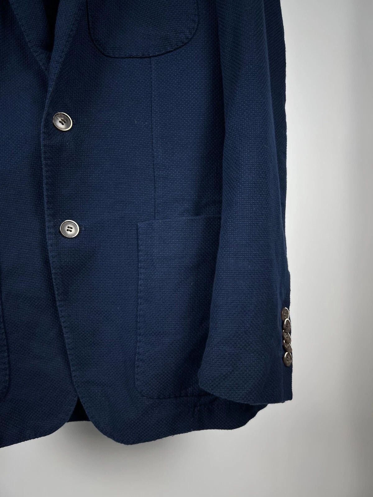 Suitsupply Suitsupply Unlined Navy Blue Patch Pocket Blazer Jacket Size 36R - 9 Thumbnail