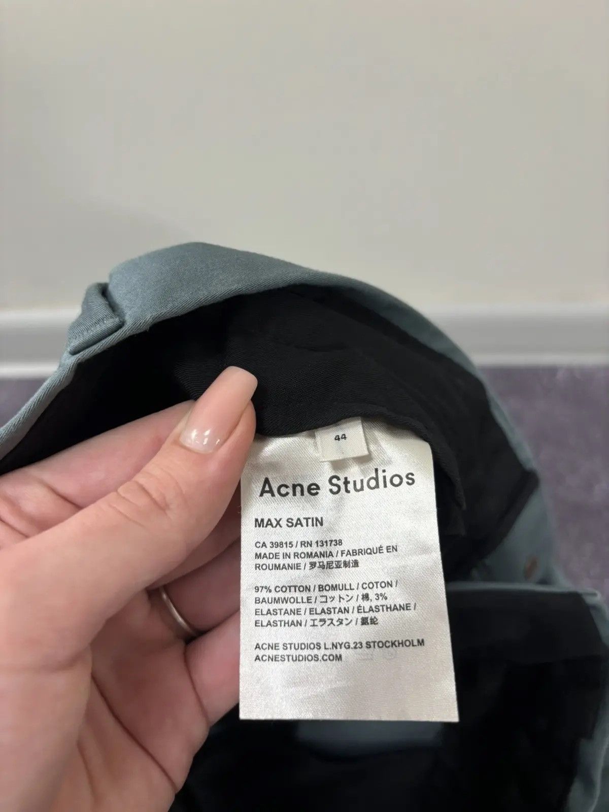 Acne Studios Acne Studios Max Satin Skinny Luxury Chino Pants Trousers Size US 28 / EU 44 - 11 Thumbnail