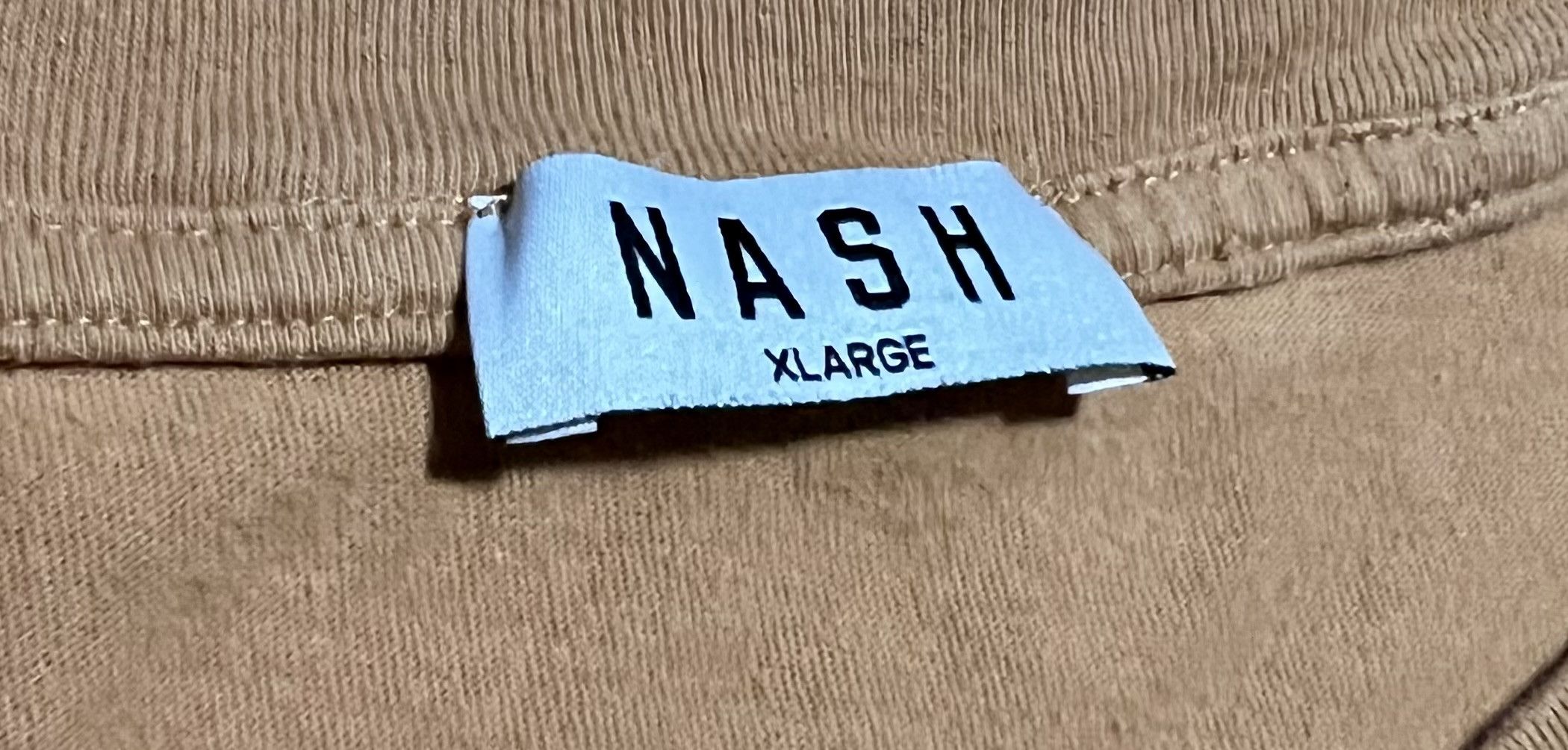 Other Nash Raised Logo Beige Earth Tone Streetwear T-Shirt Size US XL / EU 56 / 4 - 4 Thumbnail
