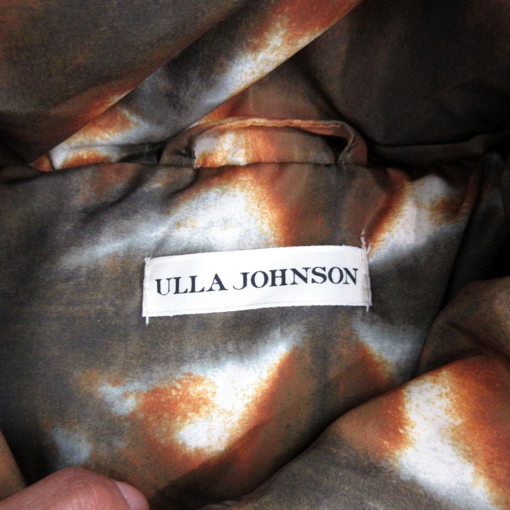 Ulla Johnson Ulla Johnson Jacket Womens M Brown Geometric Puffer Snap Collared Print Size M / US 6-8 / IT 42-44 - 6 Thumbnail