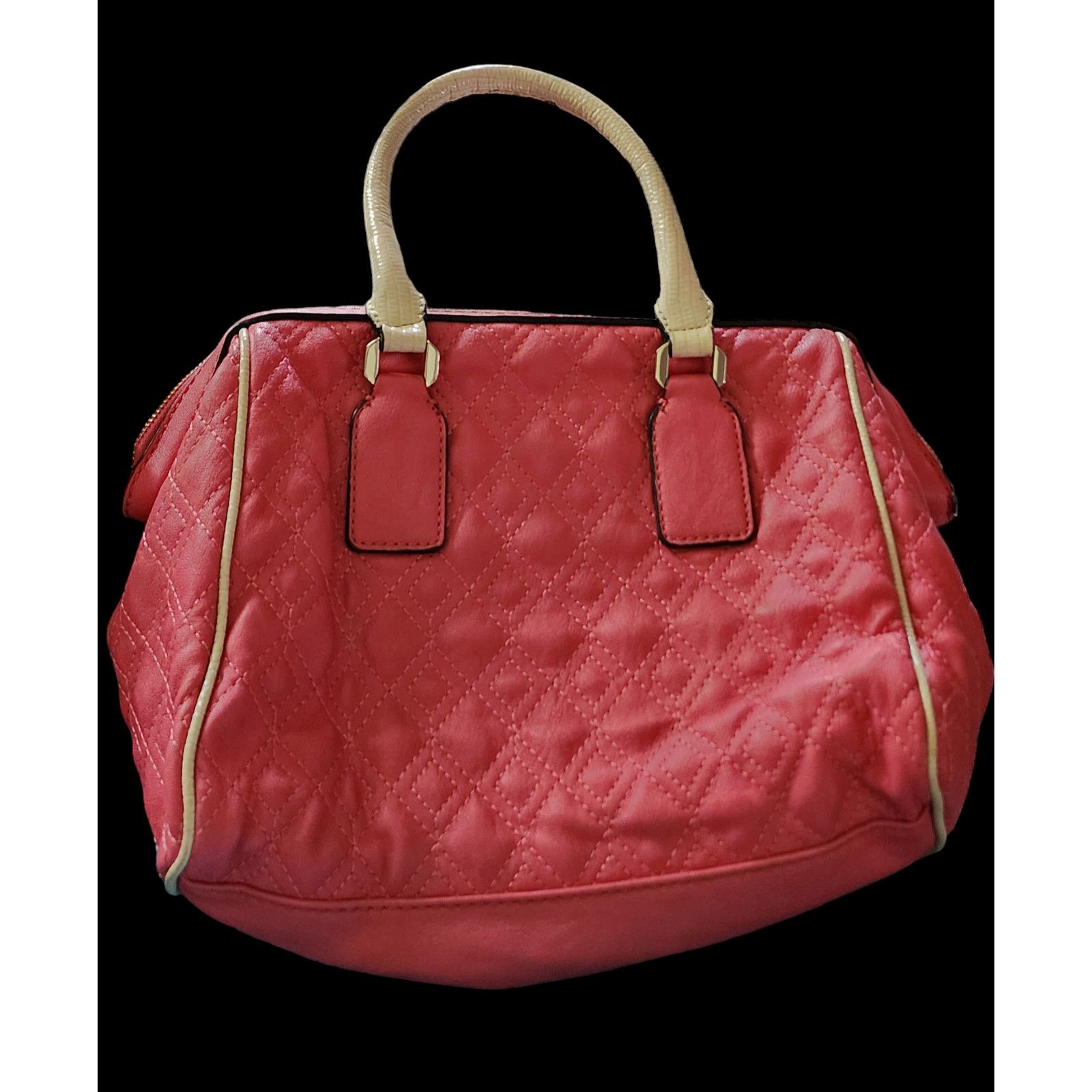 Guess Guess Passion Pink quilted bow carry-all satchel bag Size ONE SIZE - 2 Thumbnail