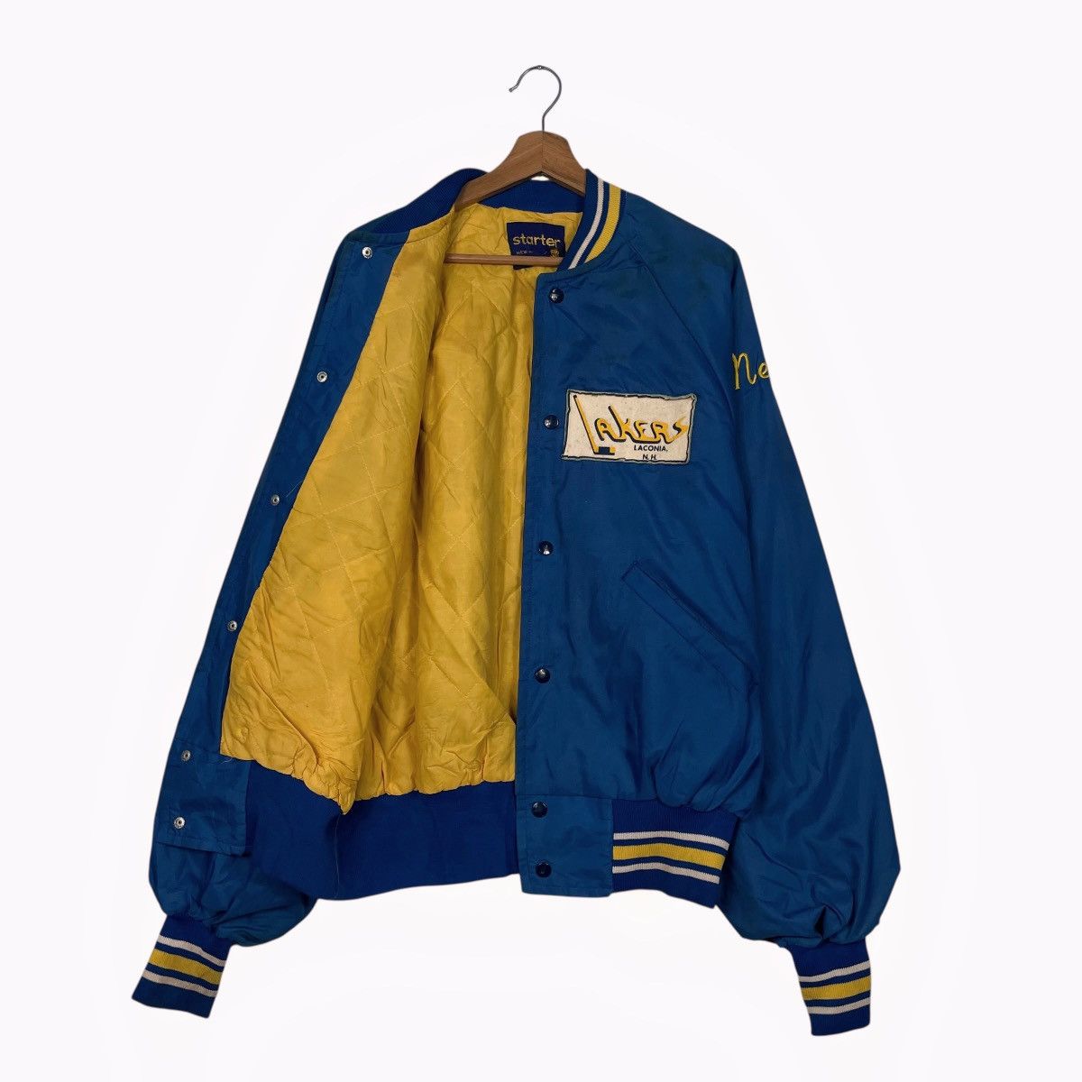 Starter Vintage 70s Starter Lakers Ice Hockey Nylon Bomber Jacket Size US XL / EU 56 / 4 - 9 Thumbnail