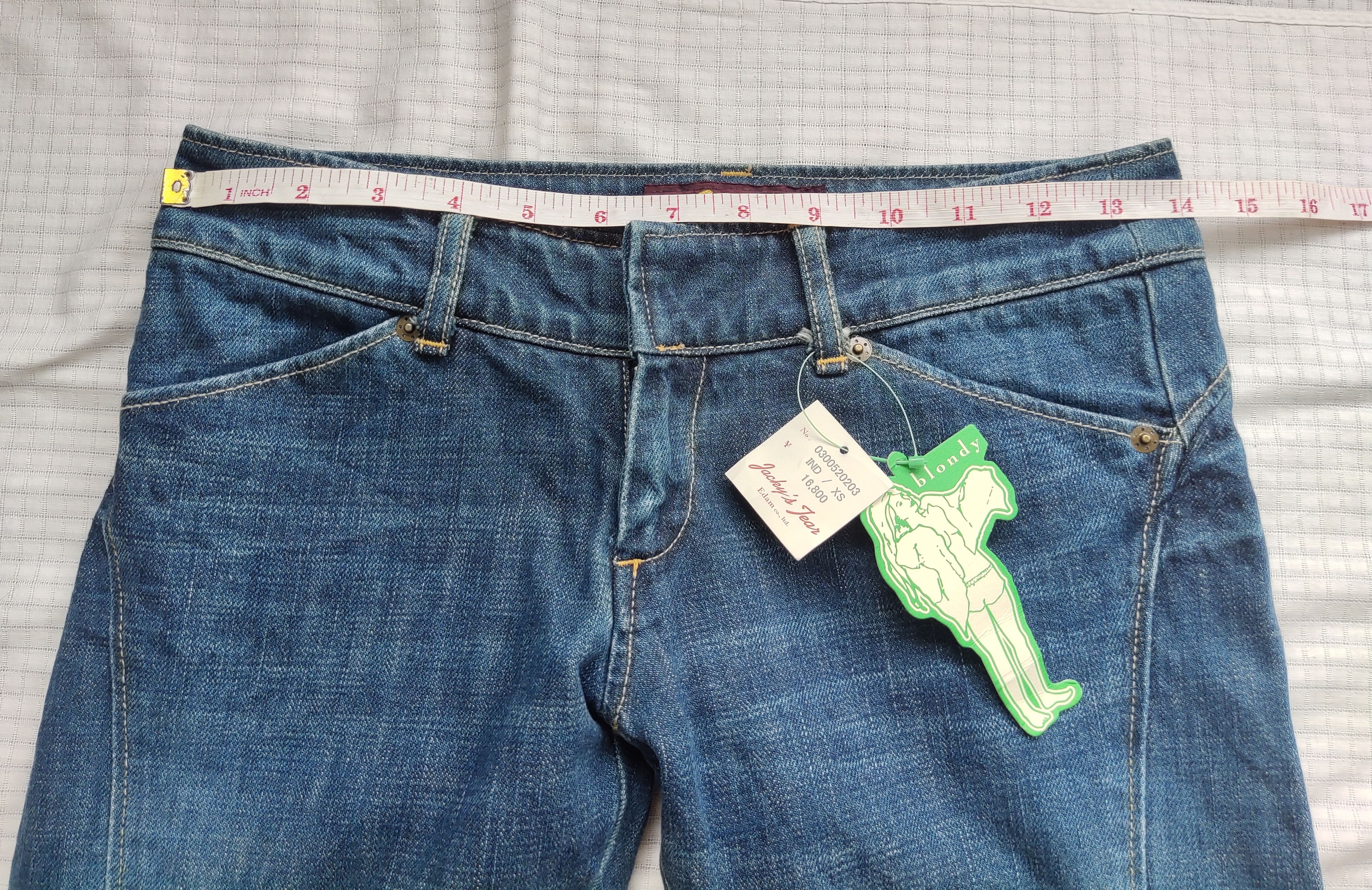 Japanese Brand (P170) Jacky's Bootcut Low waist Blue Jeans Edam Japan XS Size 27" / US 4 / IT 40 - 10 Thumbnail