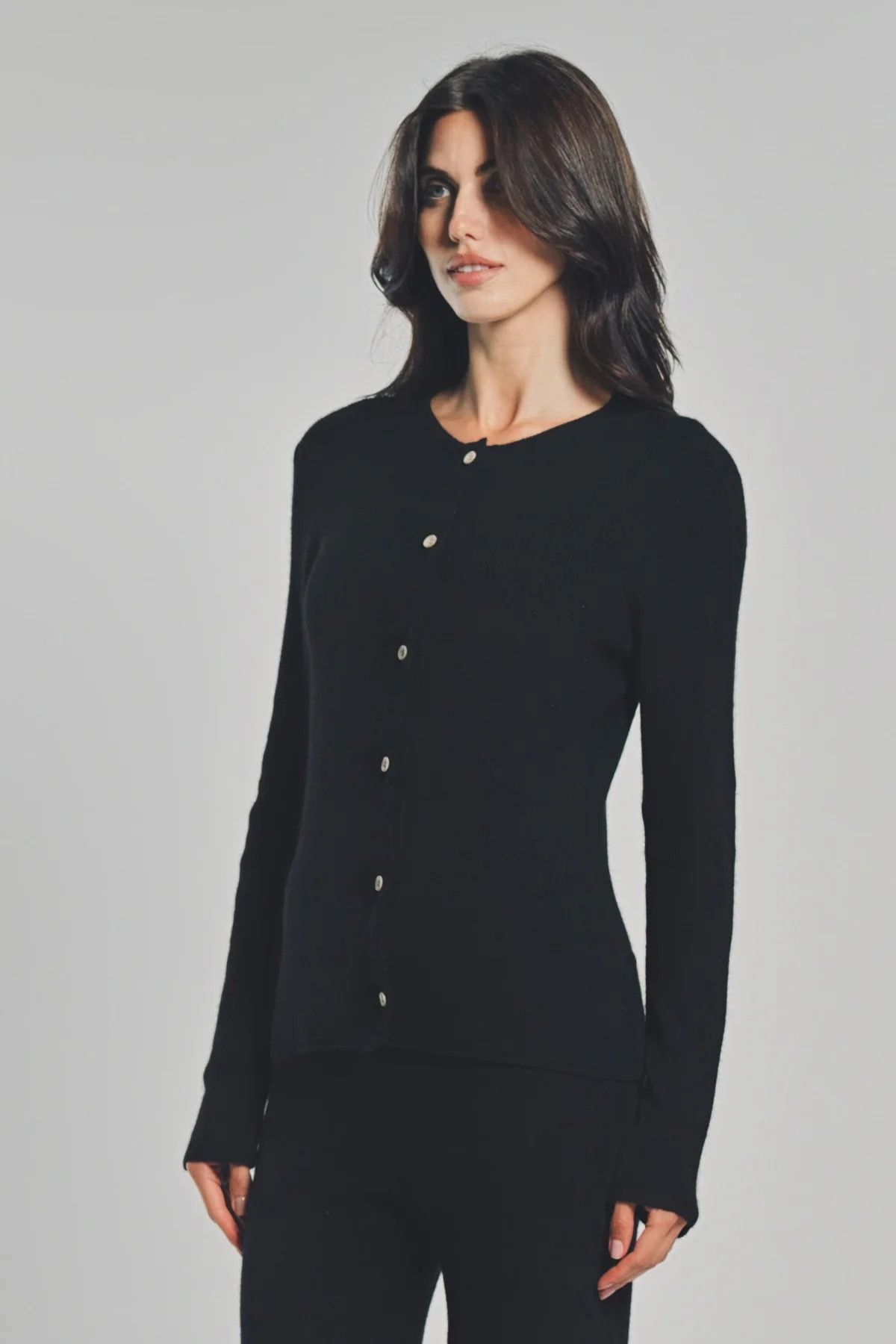The Elder Statesman $1250 The Elder Statesman Black Delicash Cardigan Size L / US 10 / IT 46 - 6 Thumbnail