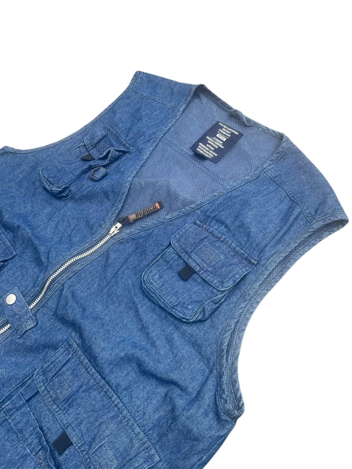 Japanese Brand Nepuca Denim Vest Size US L / EU 52-54 / 3 - 2 Thumbnail