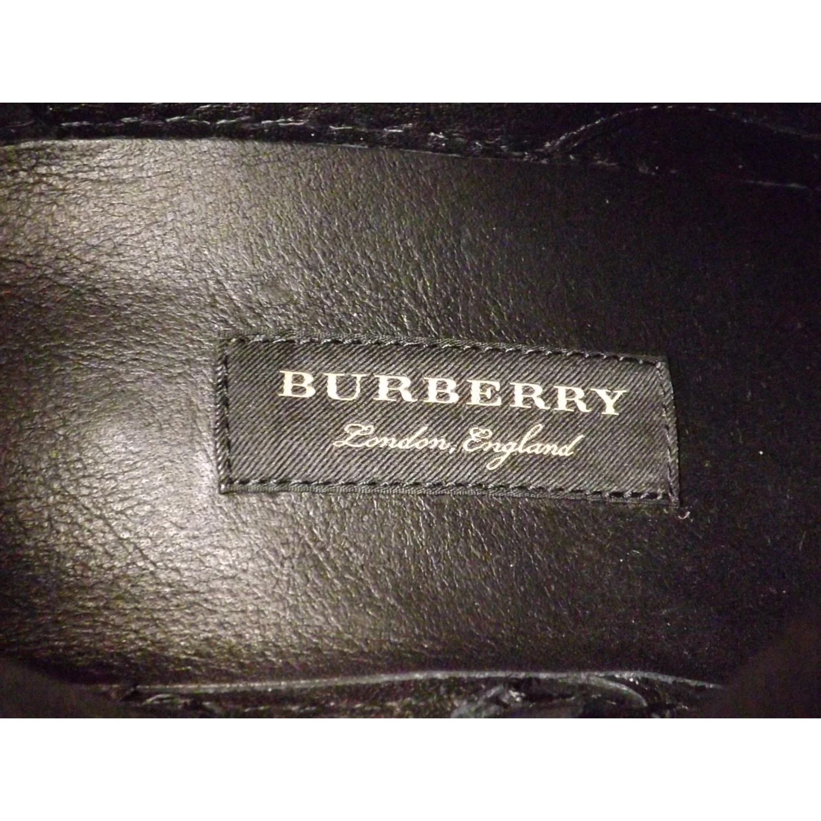 Burberry BURBERRY WHITCHES BLACK LEATHER BIKER FRINGE BELTED BOOTS 35 Size US 5 / IT 35 - 9 Thumbnail