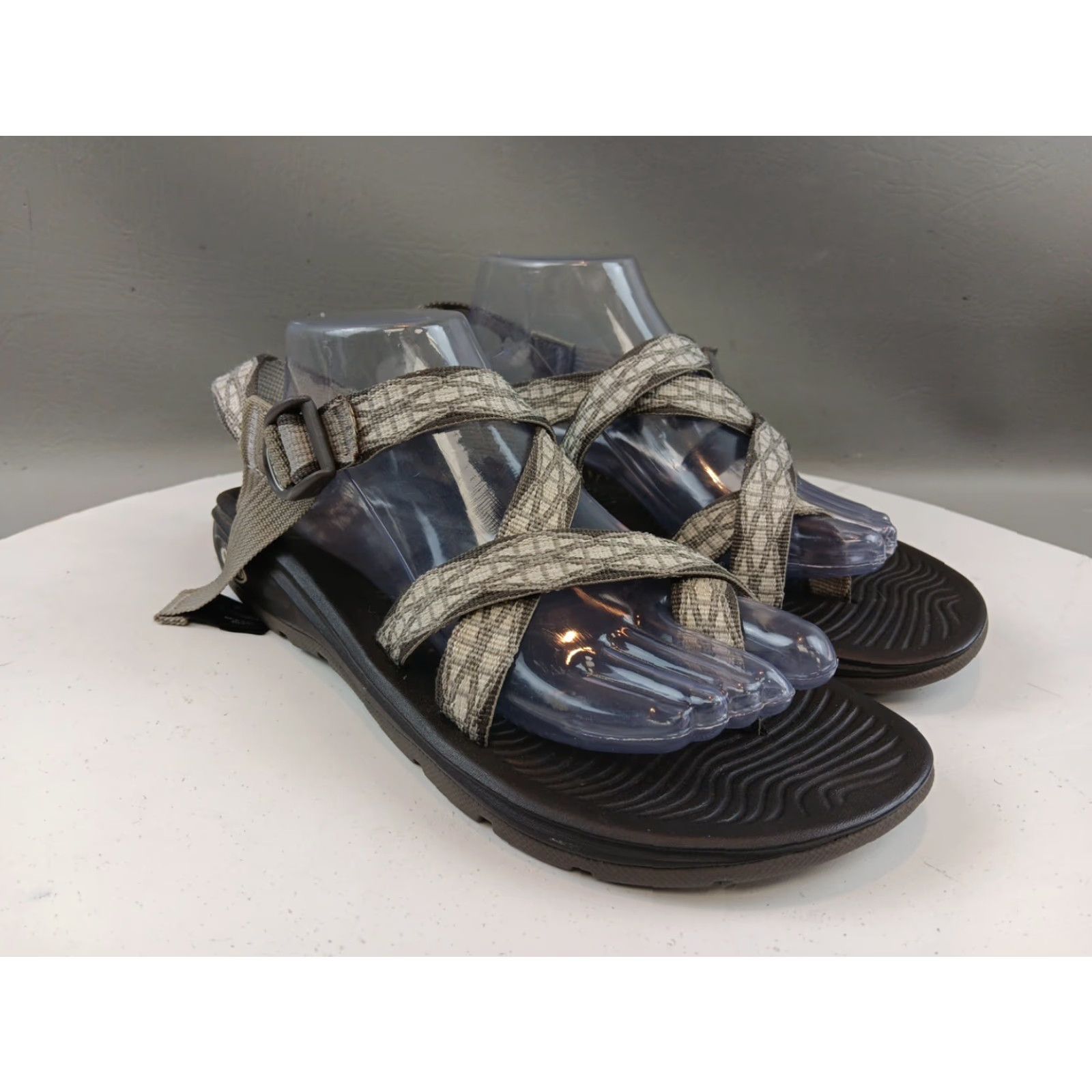 Chaco Chacos Z Boulder 2 Strappy Sandals Women's Size 11 Gray White Zig Zag - Sandal - Women Size US 9 / IT 39 - 2 Thumbnail