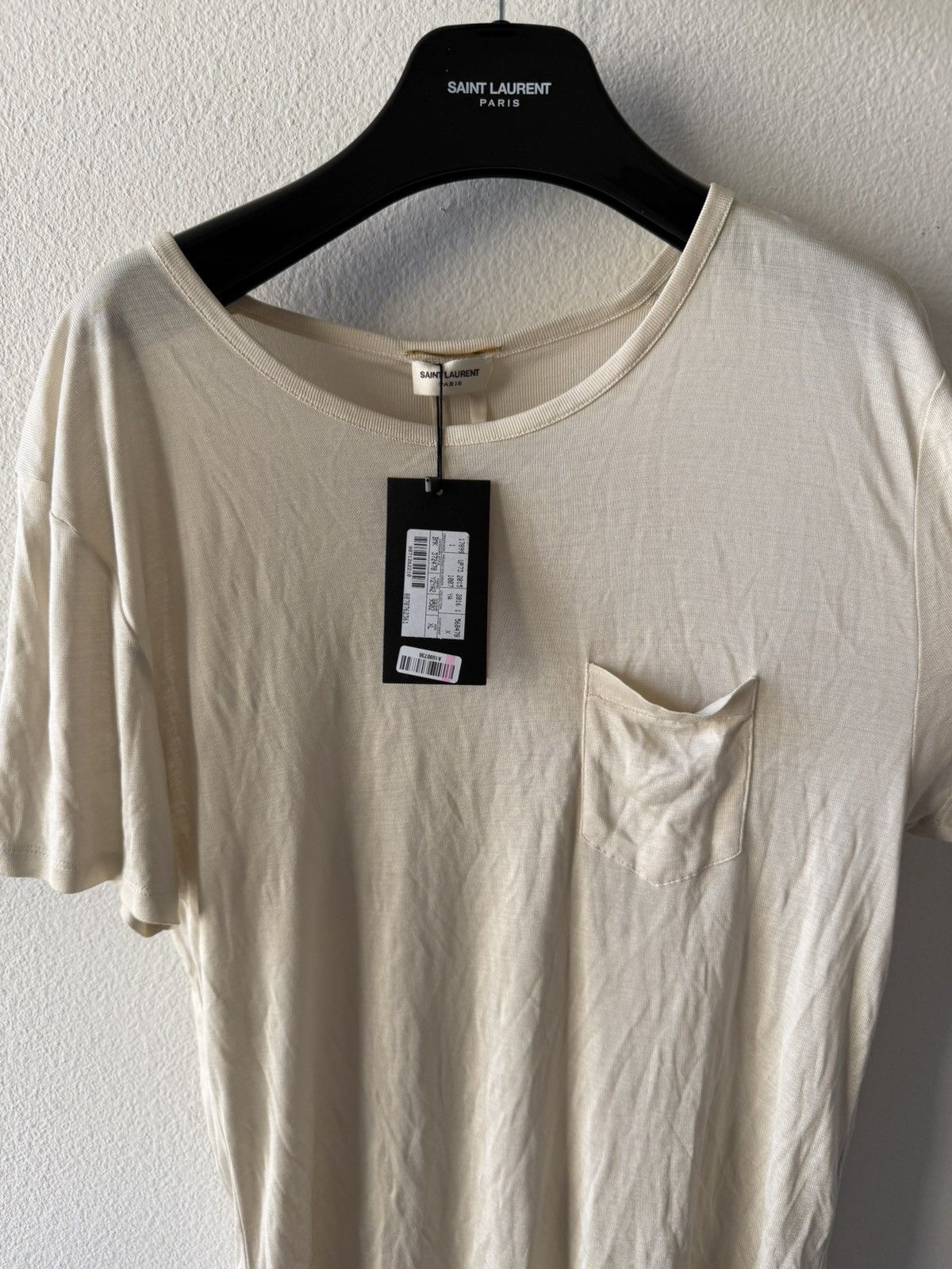 Saint Laurent Paris BNWT SS16 Silk Pocket Tee XL Size US M / EU 48-50 / 2 - 2 Thumbnail