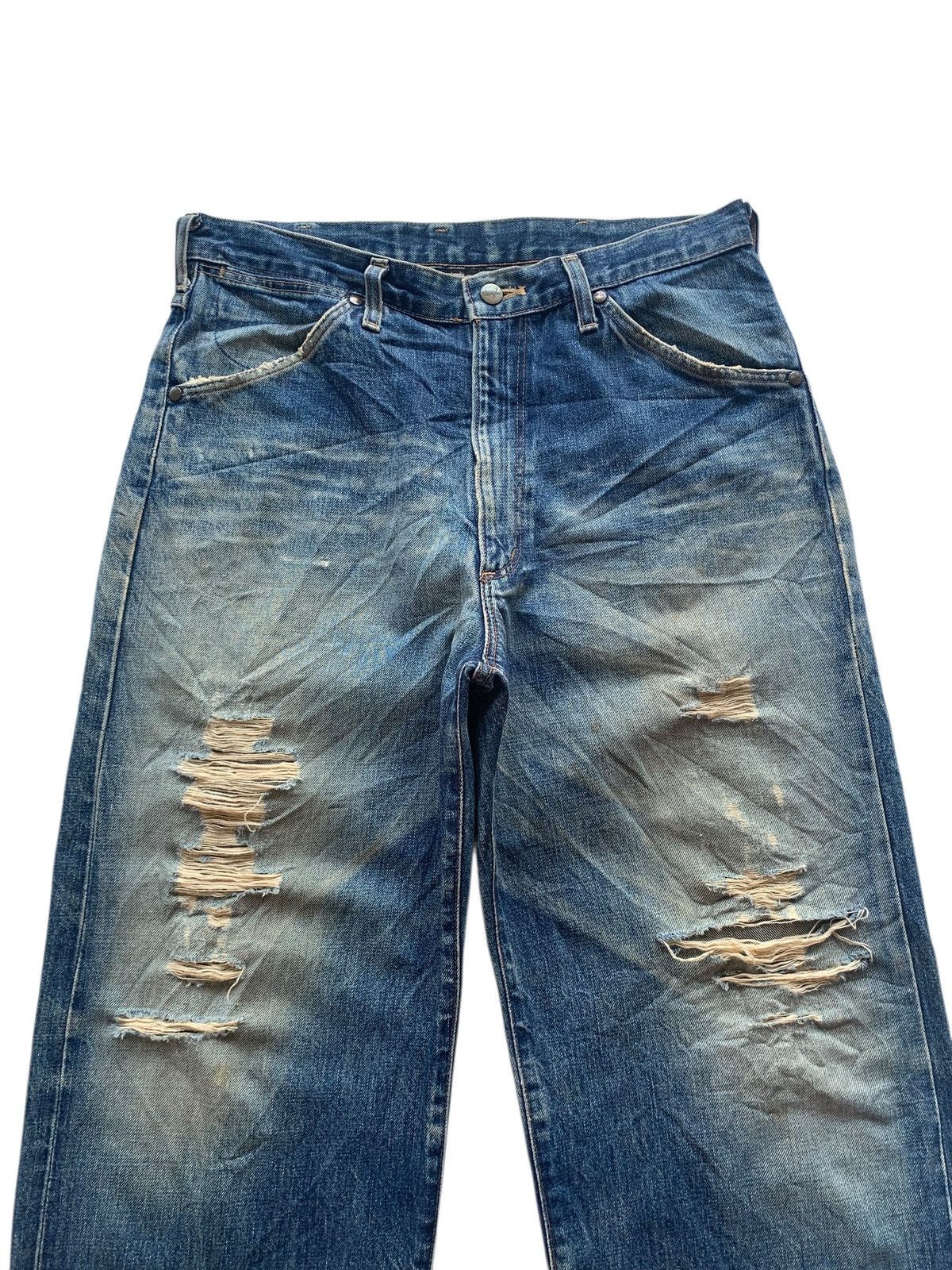 Wrangler VINTAGE WRANGLER SELVEDGE BAGGY RUSTY DISTRESSED DENIM Size US 33 - 6 Thumbnail