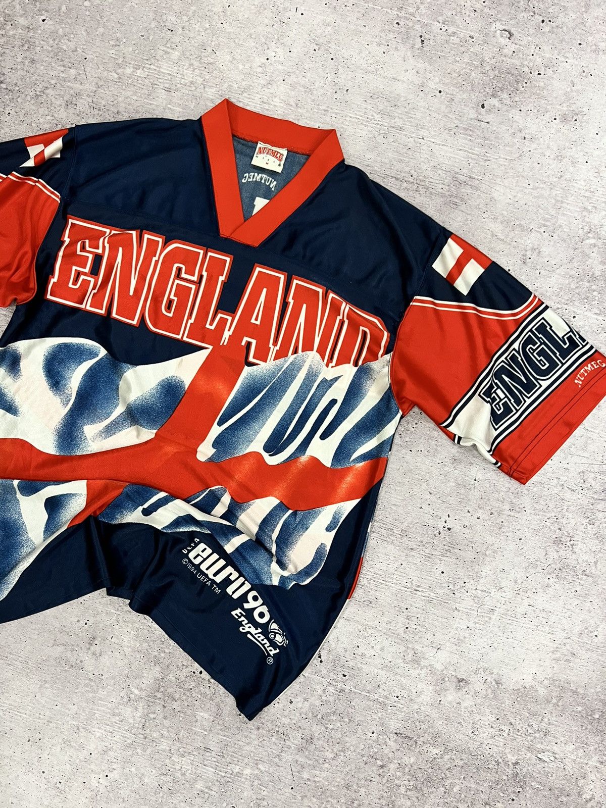 UEFA × Vintage 🩸RARE🩸Nutmeg Vintage England 1996 Euro UEFA Jersey Size US M / EU 48-50 / 2 - 2 Thumbnail